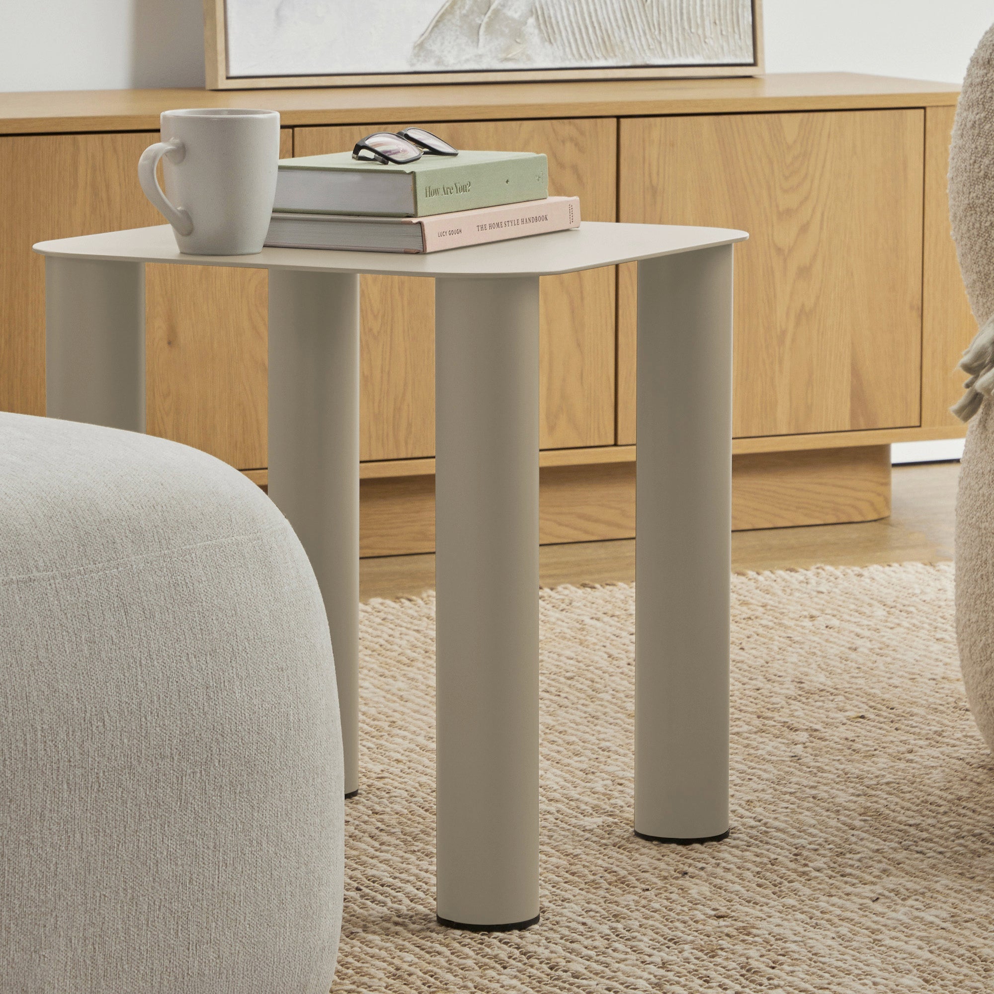 Maison Metal Square Side Table Birch