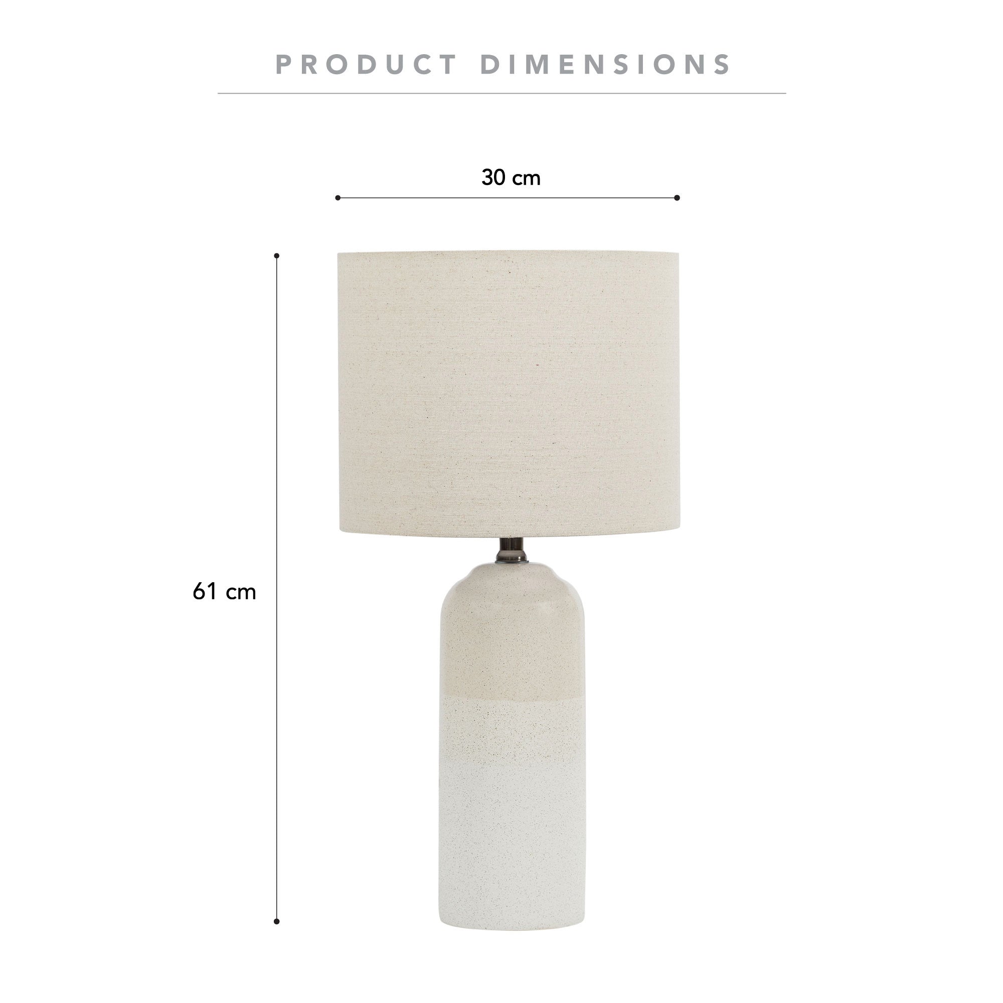 Clayton Modern Ceramic Table Lamp Cream