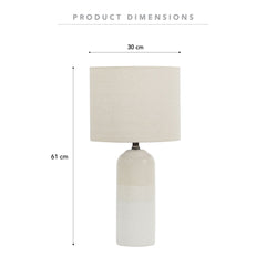 Clayton Modern Ceramic Table Lamp Cream