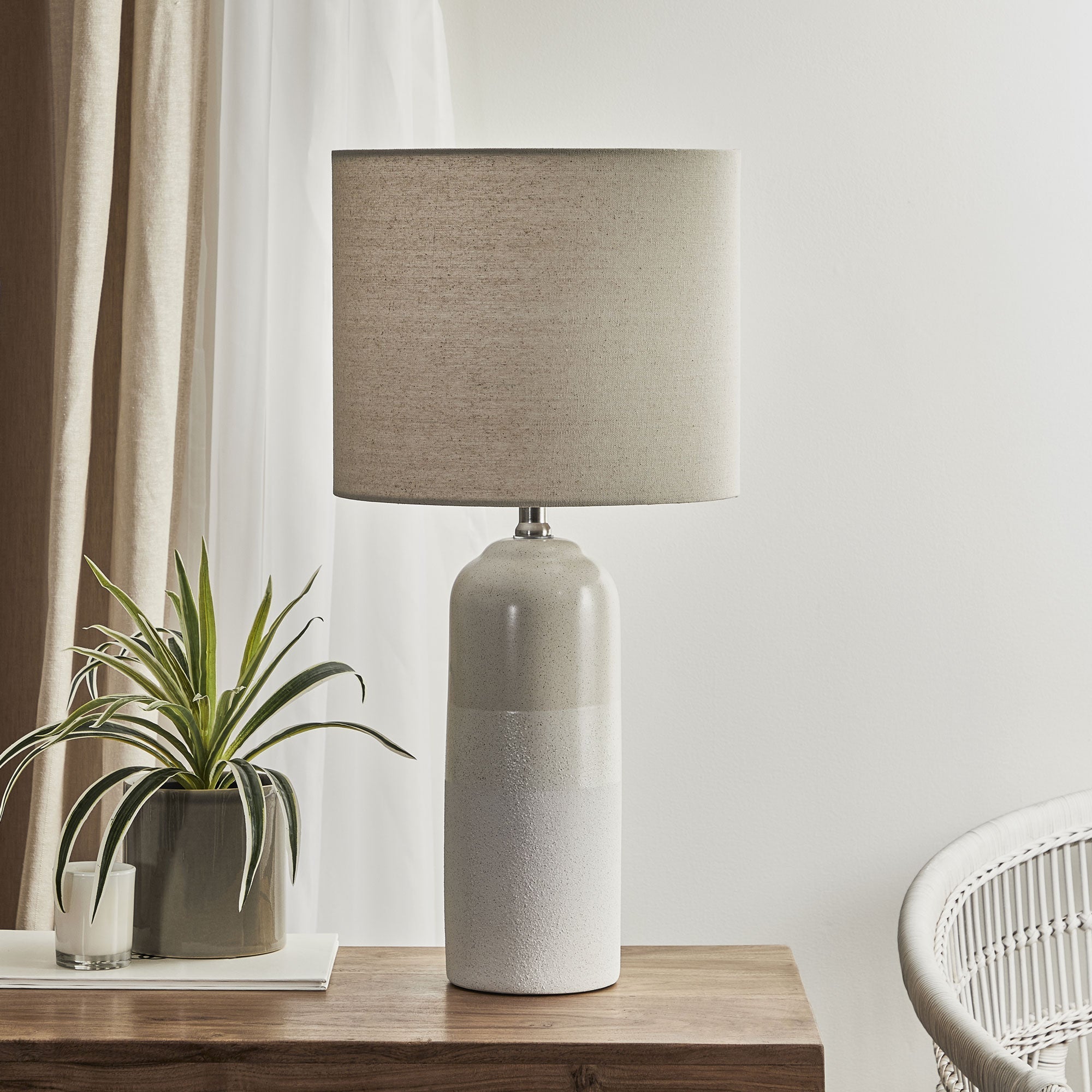 Clayton Modern Ceramic Table Lamp Cream