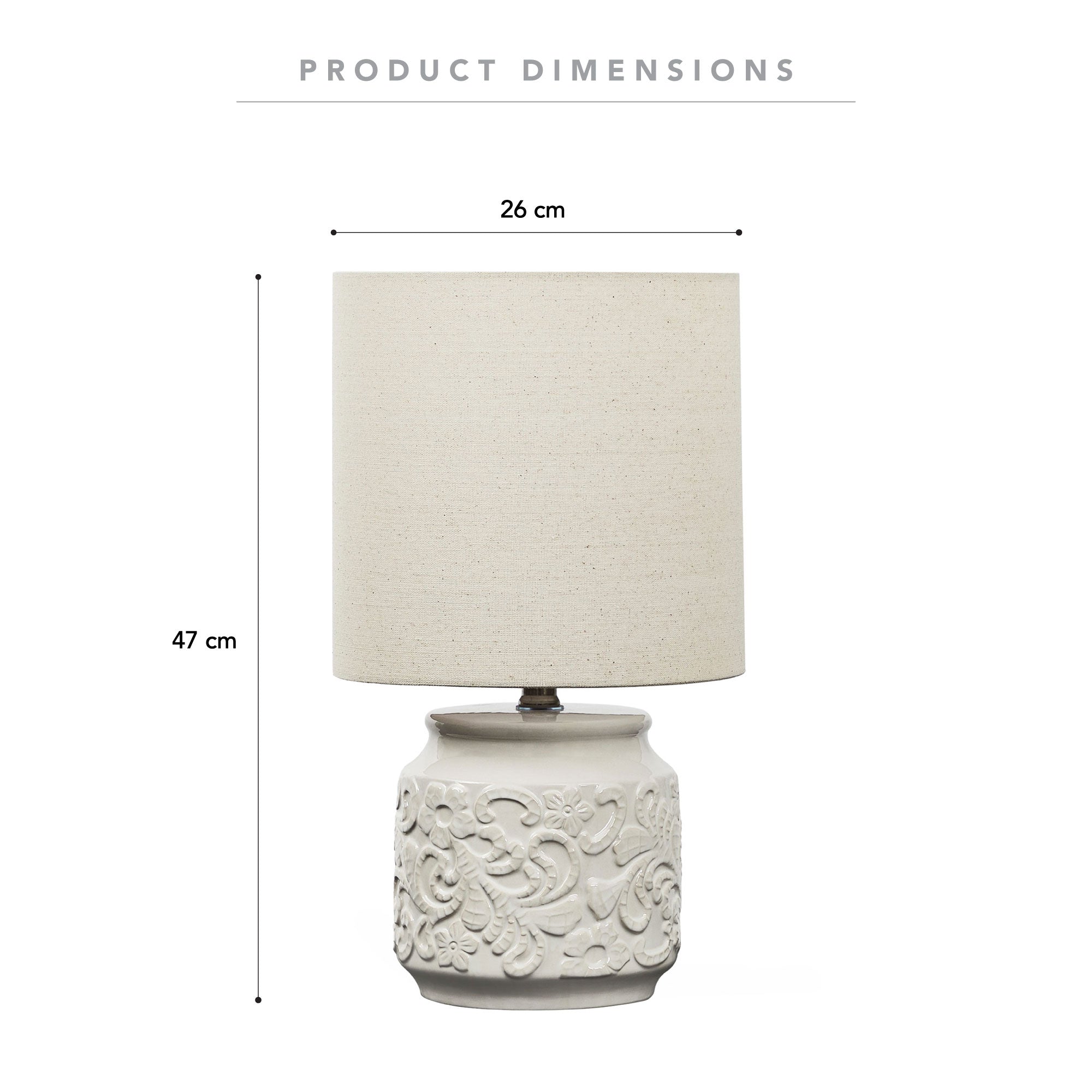 Florence Modern Ceramic Table Lamp White