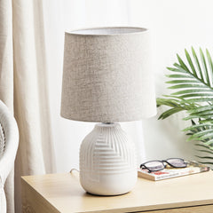 Maze Modern Ceramic Table Lamp White