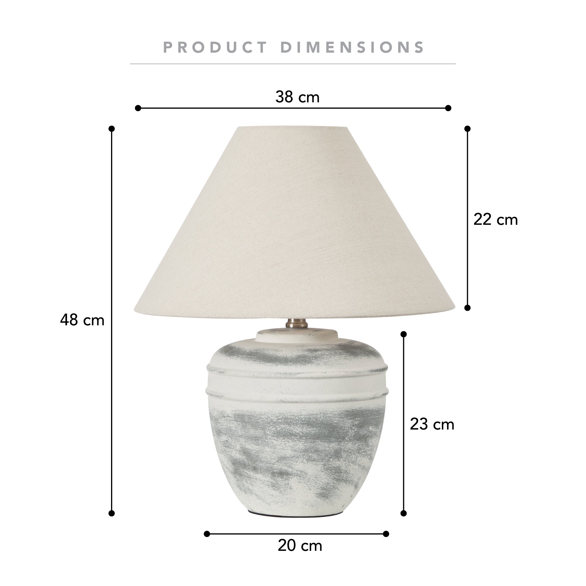 Katara Rustic Terracotta Table Lamp Beige