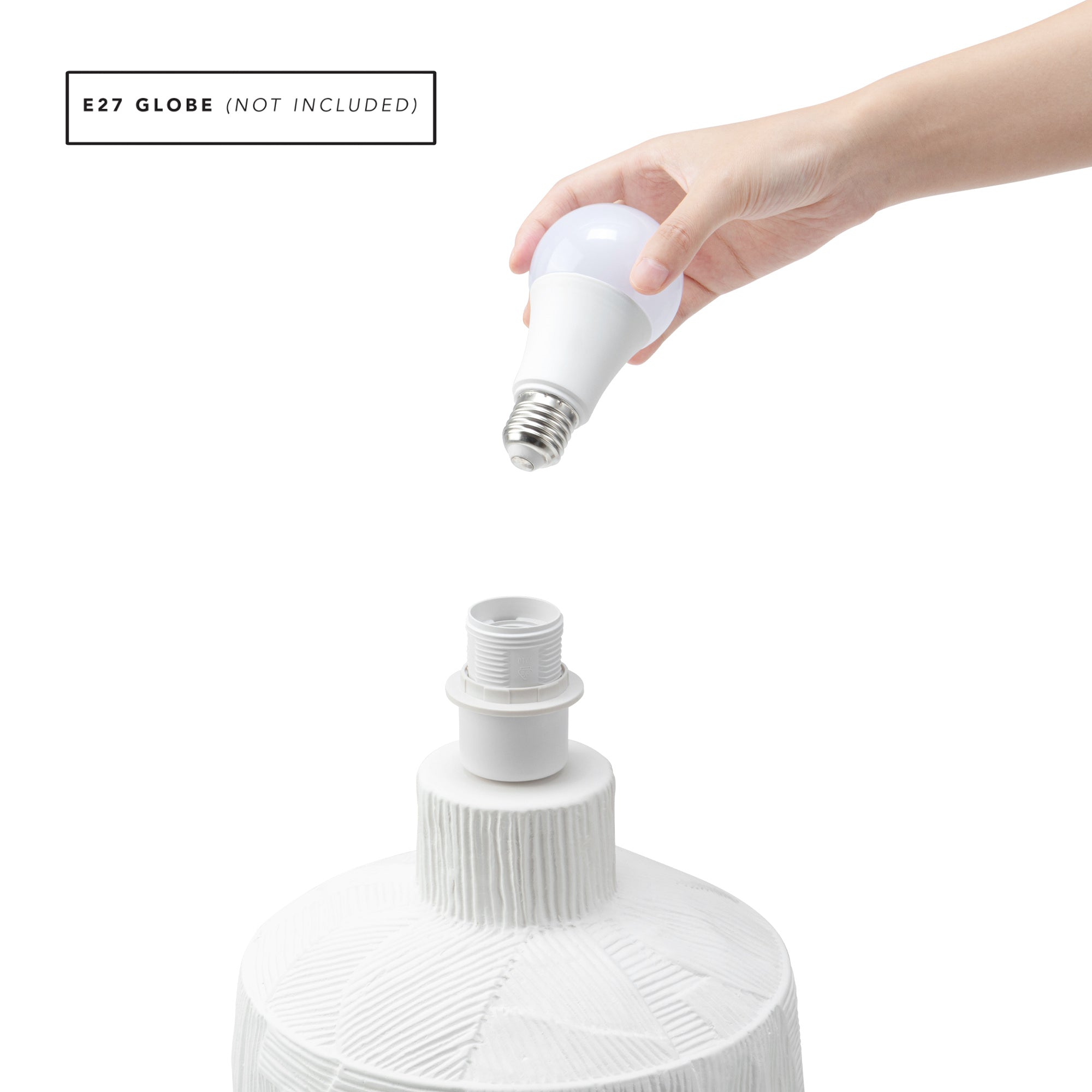 Cleo Table Lamp White
