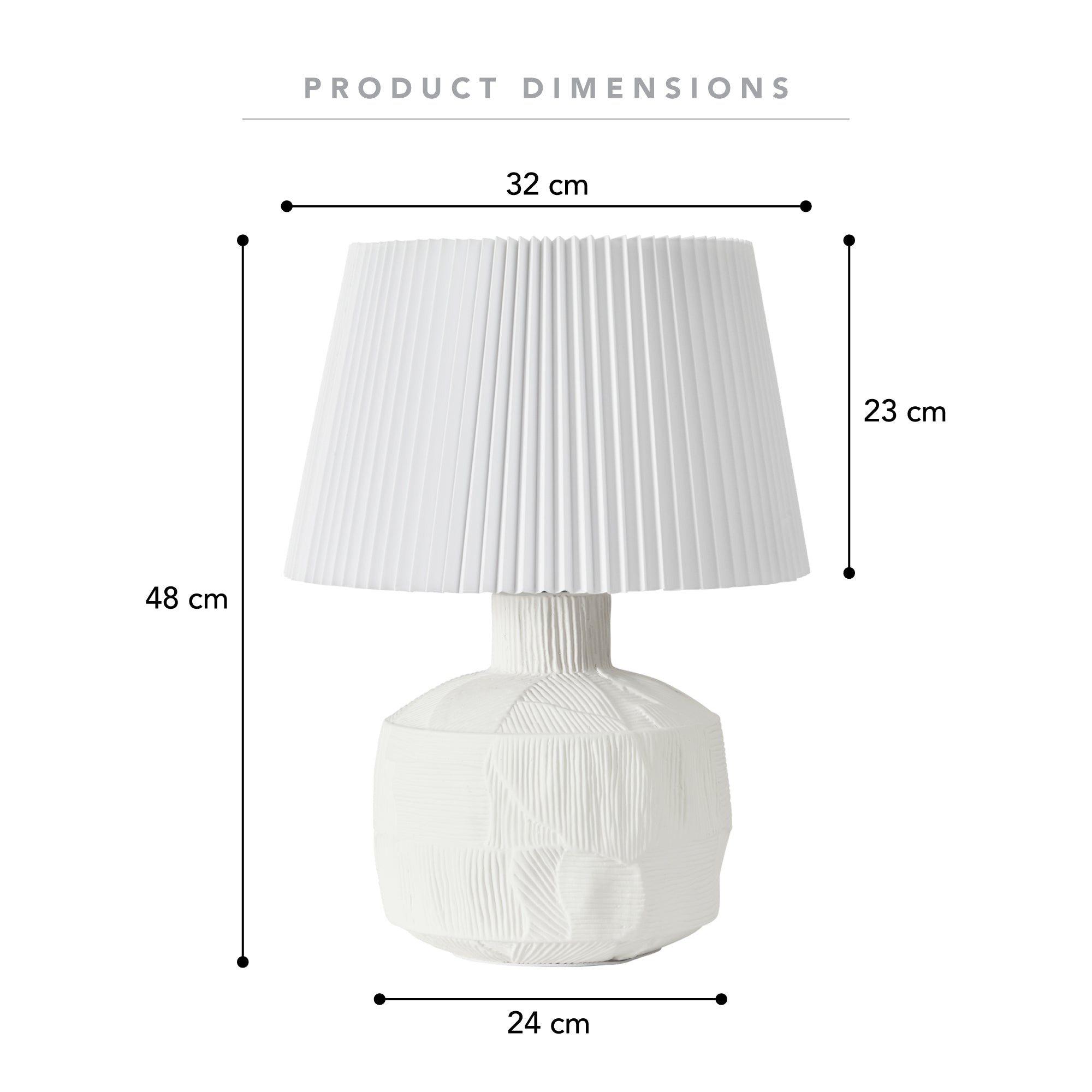 Cleo Table Lamp White (Set of 2)