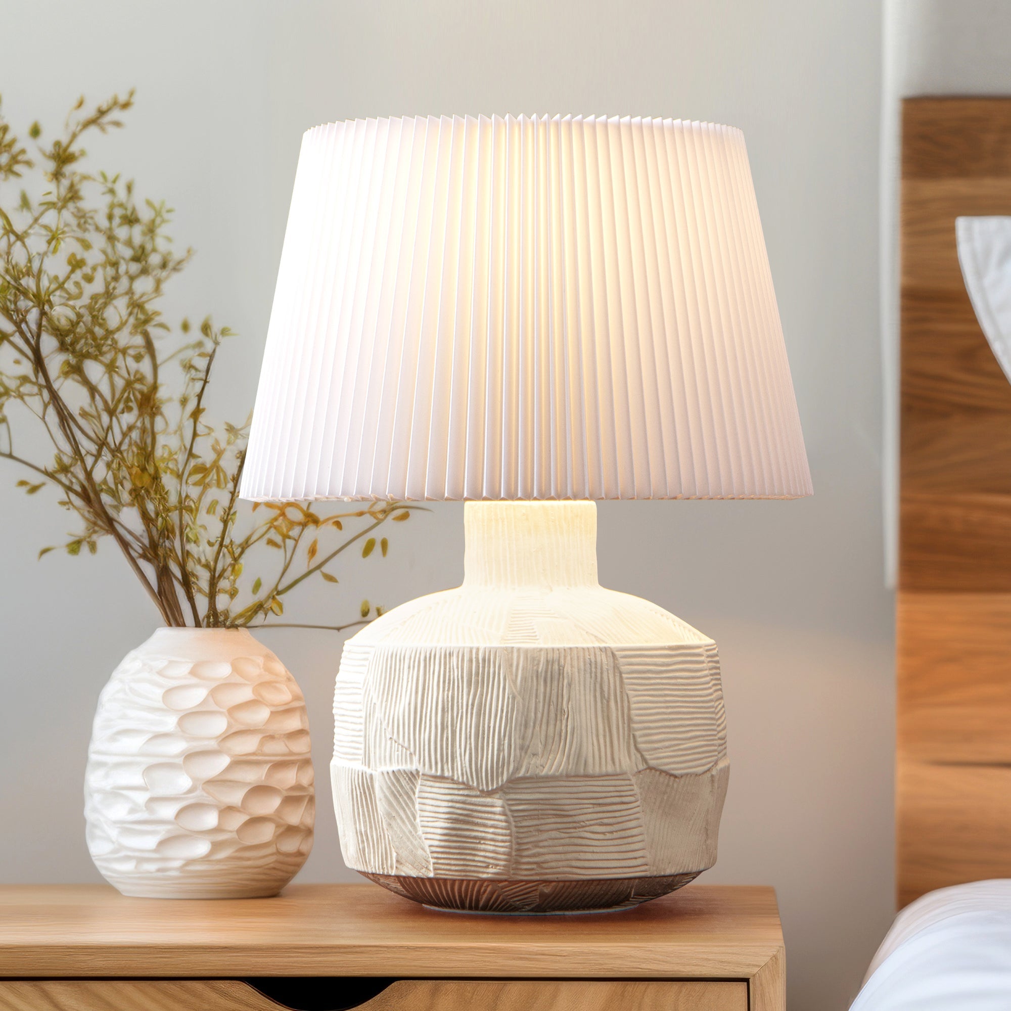 Cleo Table Lamp White (Set of 2)