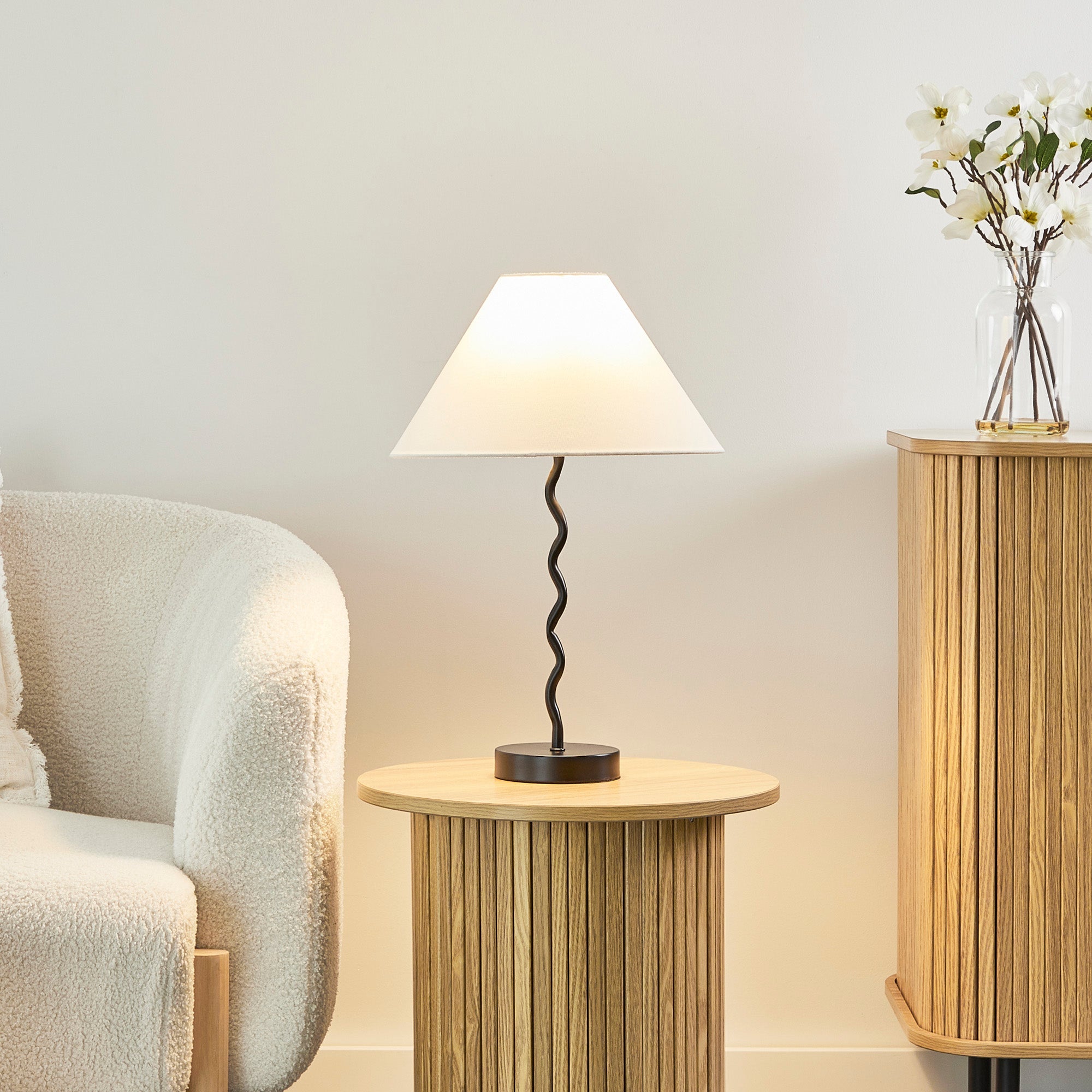 Lulu Squiggle Table Lamp Black (Set of 2)