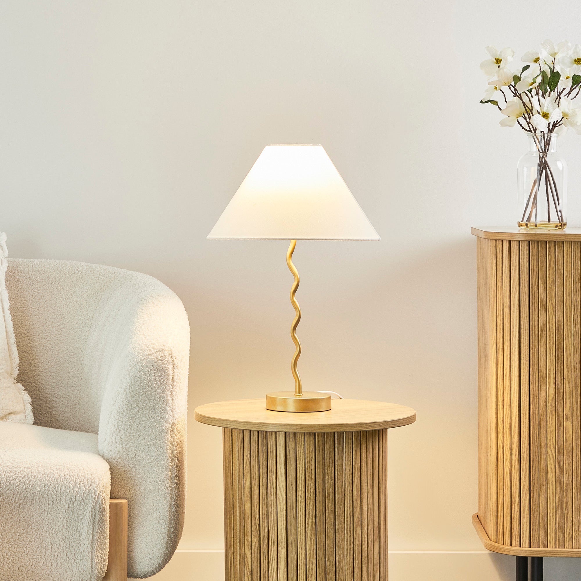 Lulu Squiggle Table Lamp Gold (Set of 2)