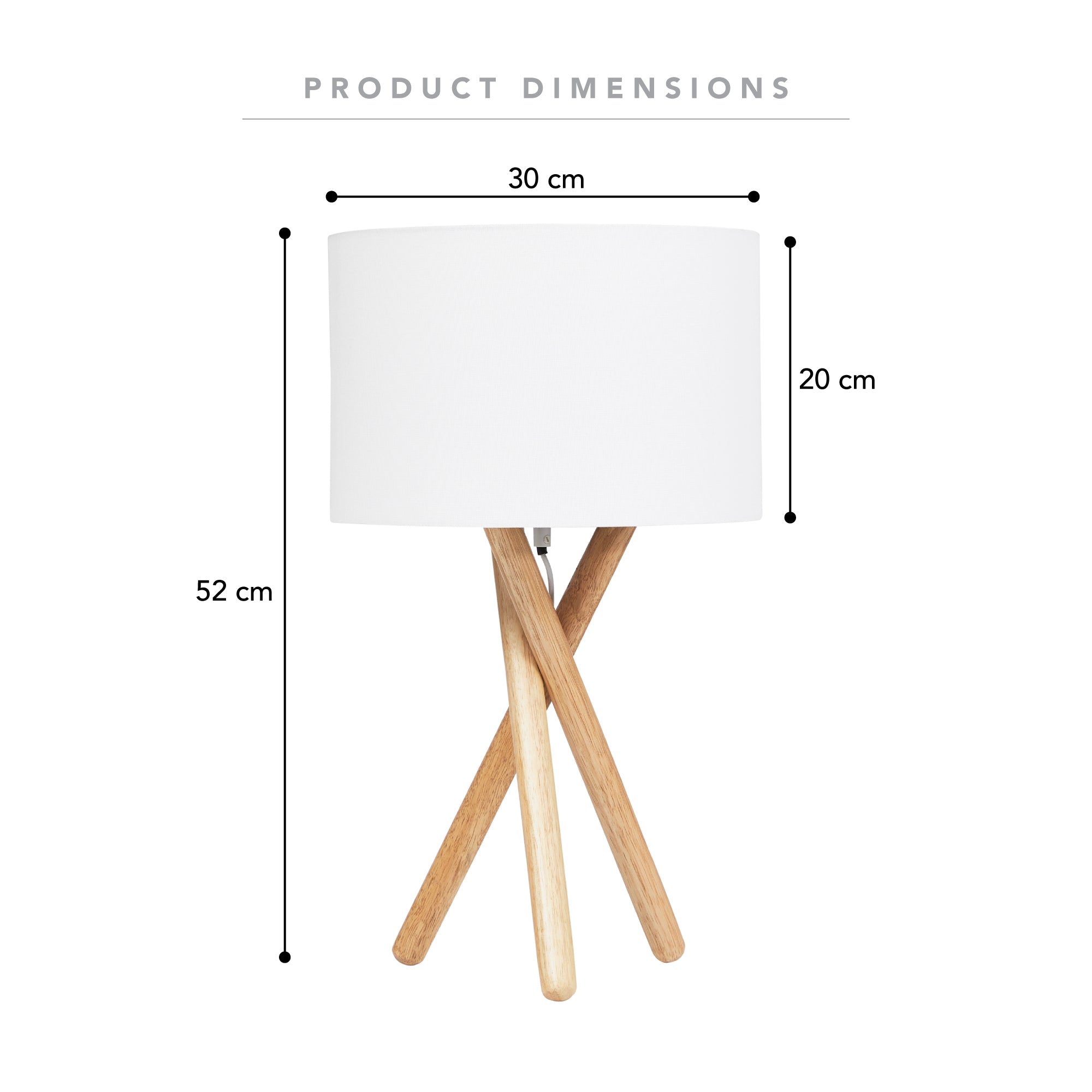 Byron Tripod Table Lamp Natural