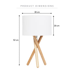 Byron Tripod Table Lamp Natural (Set of 2)