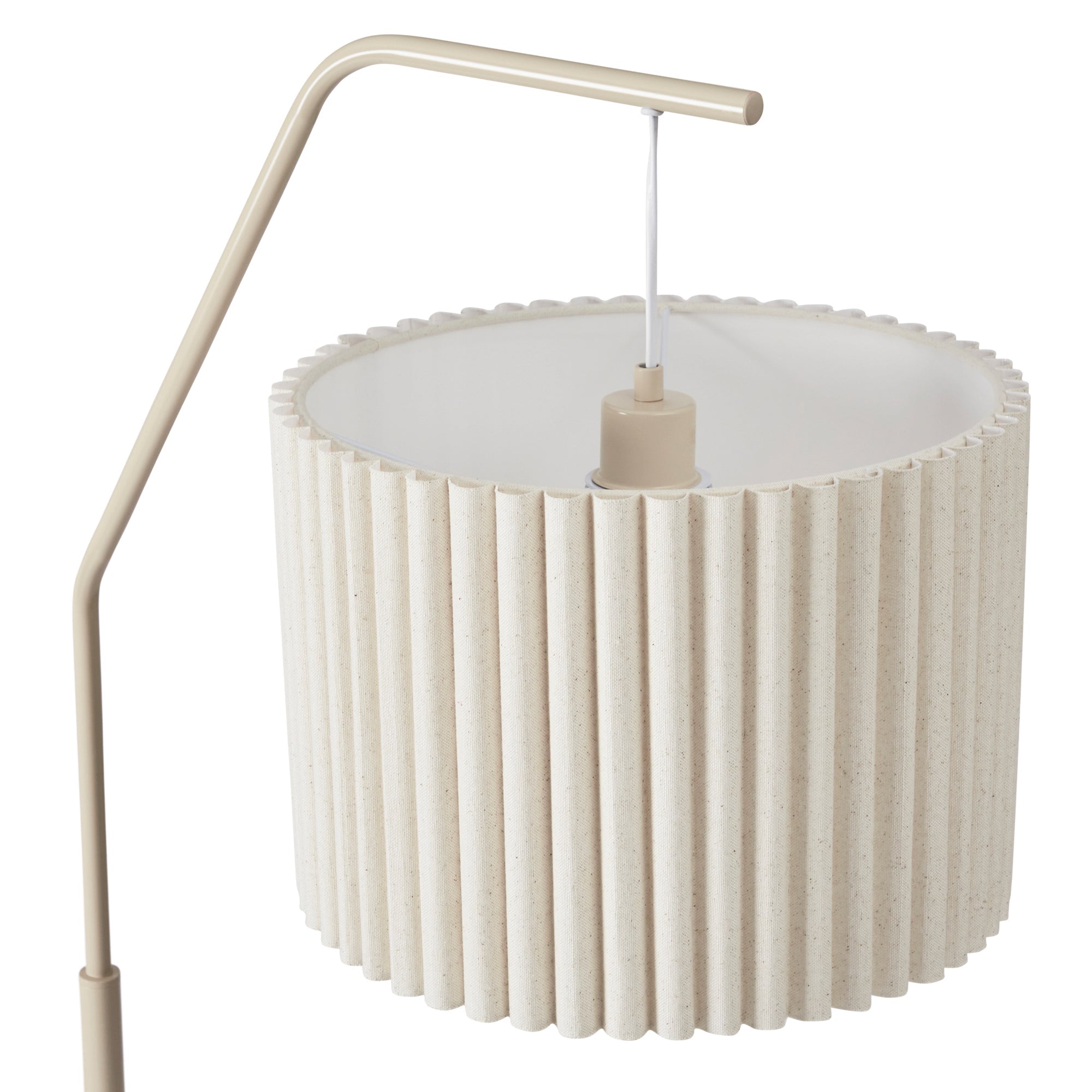 Astrid Hanging Ribbed Floor Lamp Oat