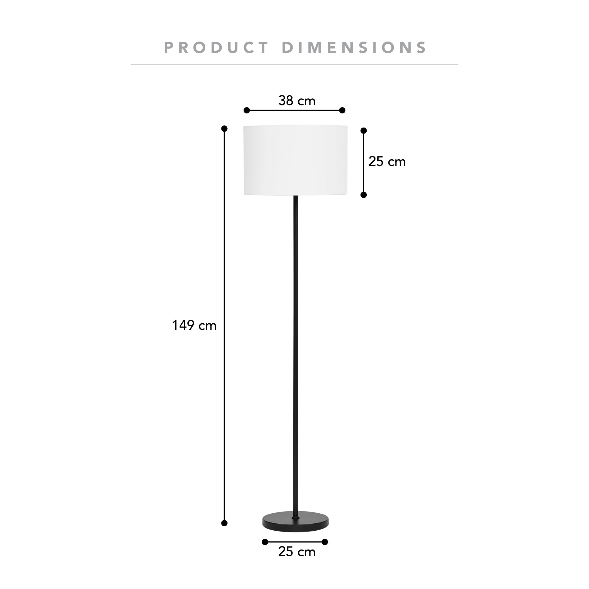 Ella Floor Lamp Black