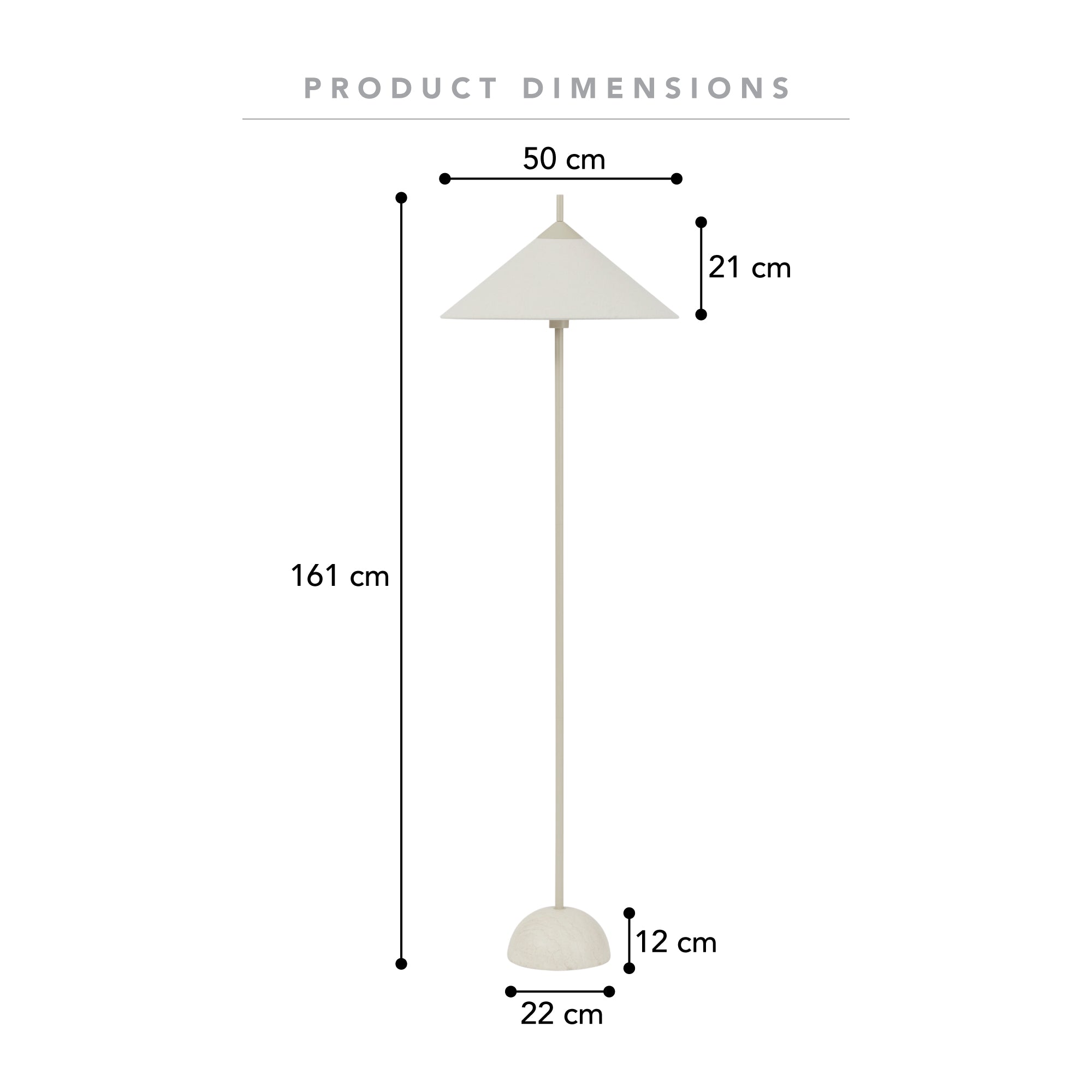 Arlo Floor Lamp Marble Oat