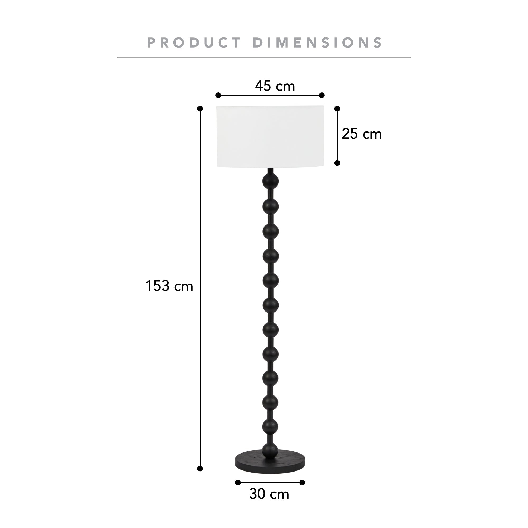 Sadie Floor Lamp Black