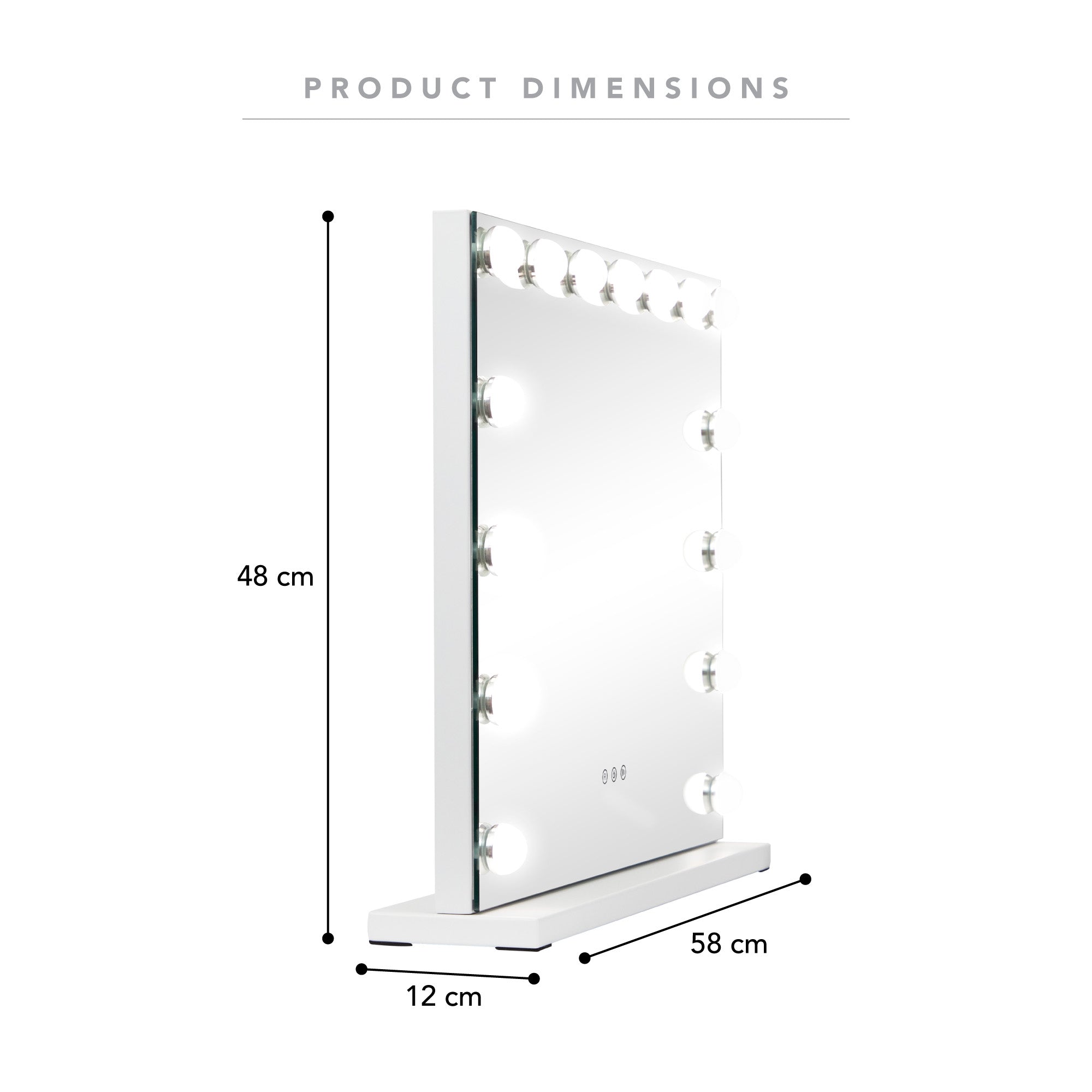 LED 58cm Medium Rectangle Vanity Mirror