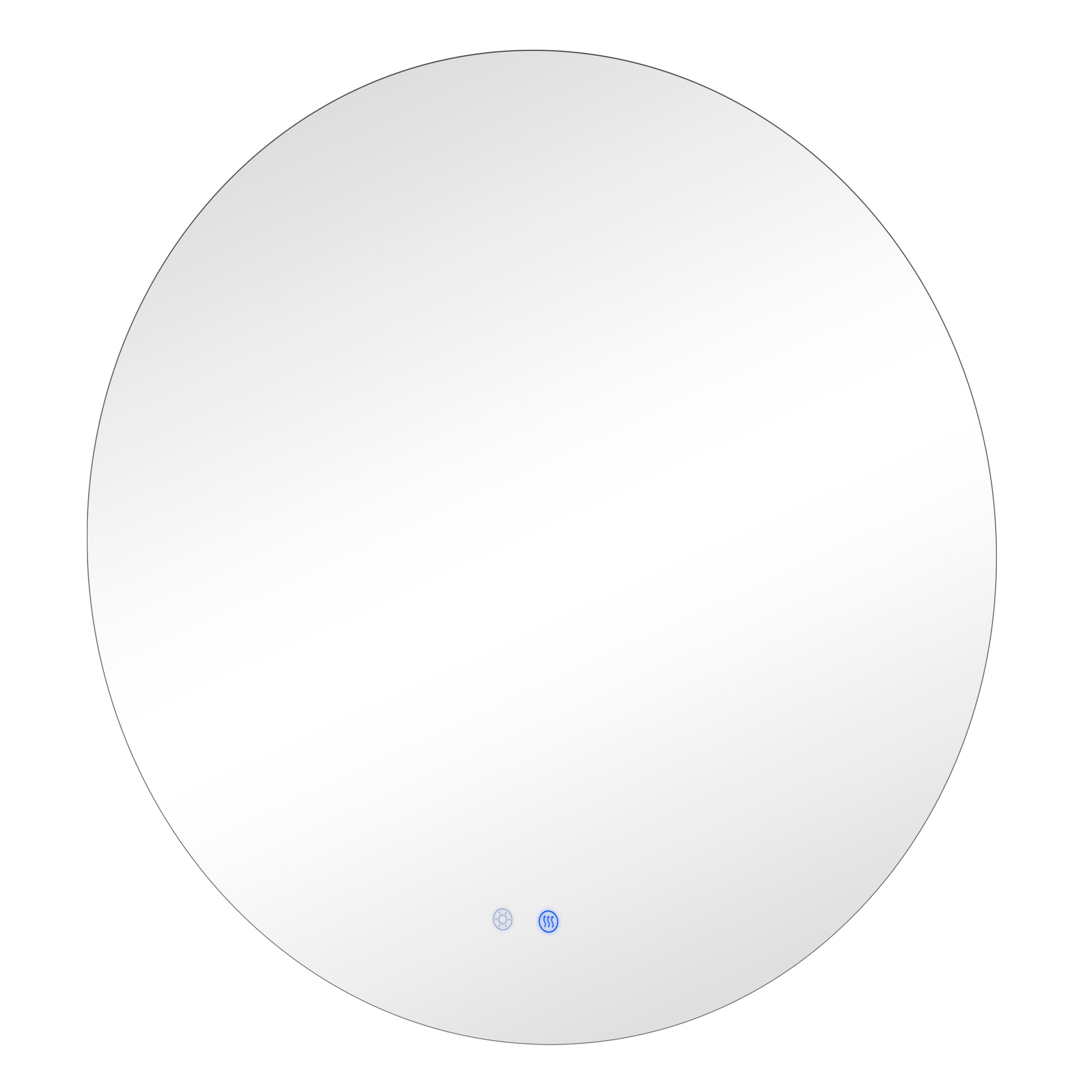 Aurora 80cm Round Backlit Mirror