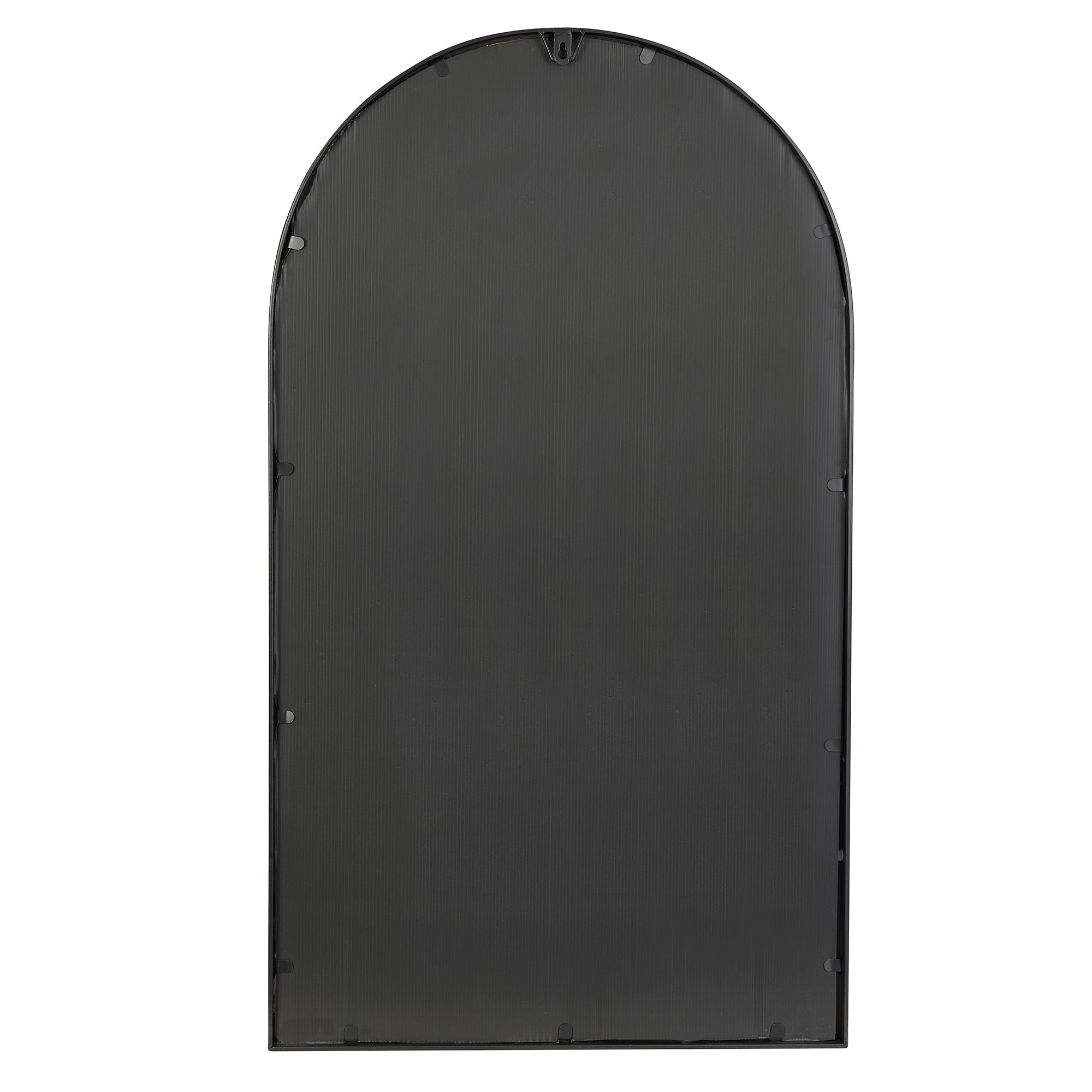 Abbey 105cm Arch Iron Indoor Outdoor Mirror Black