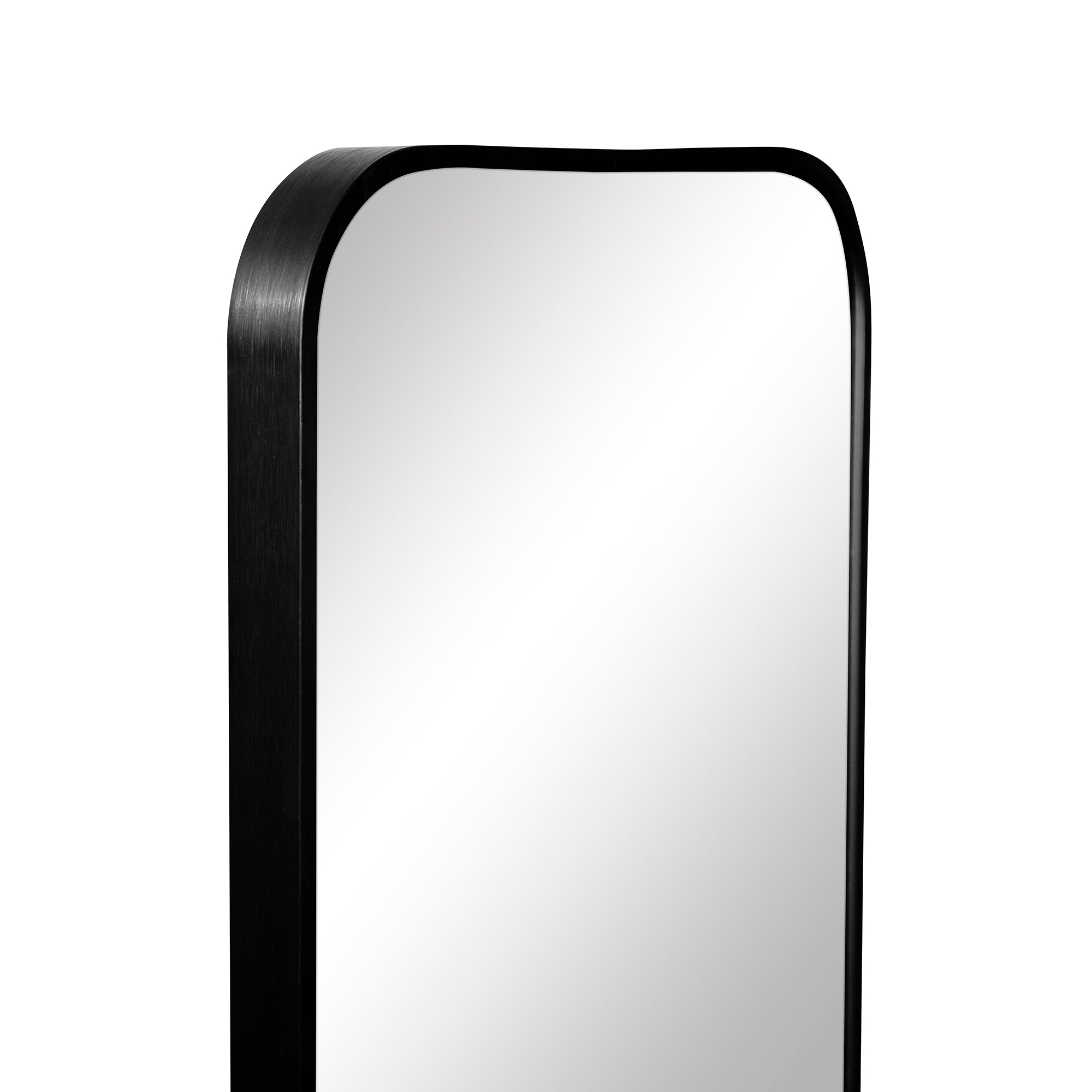 Elle 120cm Rectangle Leaning Wall Mirror Black