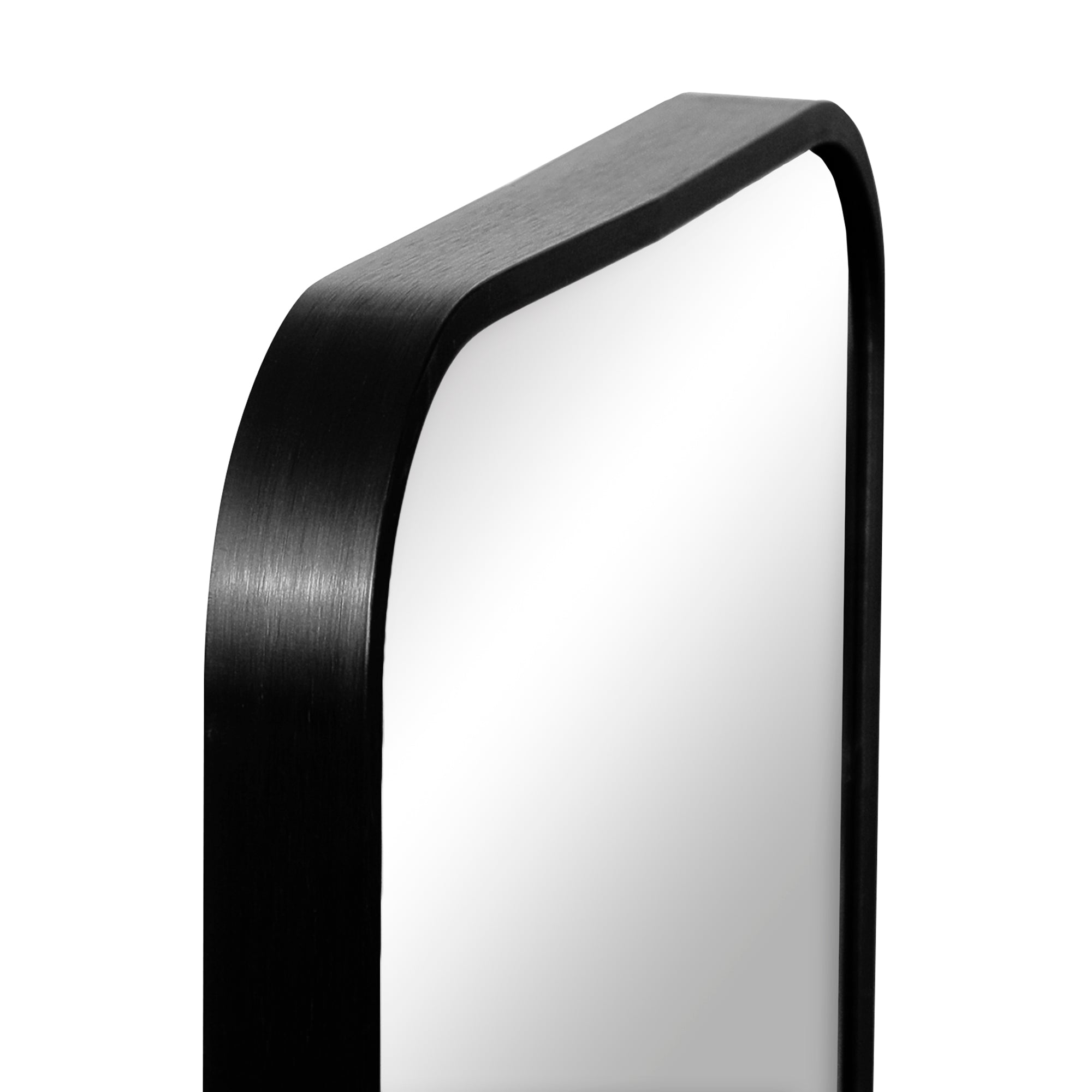 Elle 120cm Rectangle Leaning Wall Mirror Black
