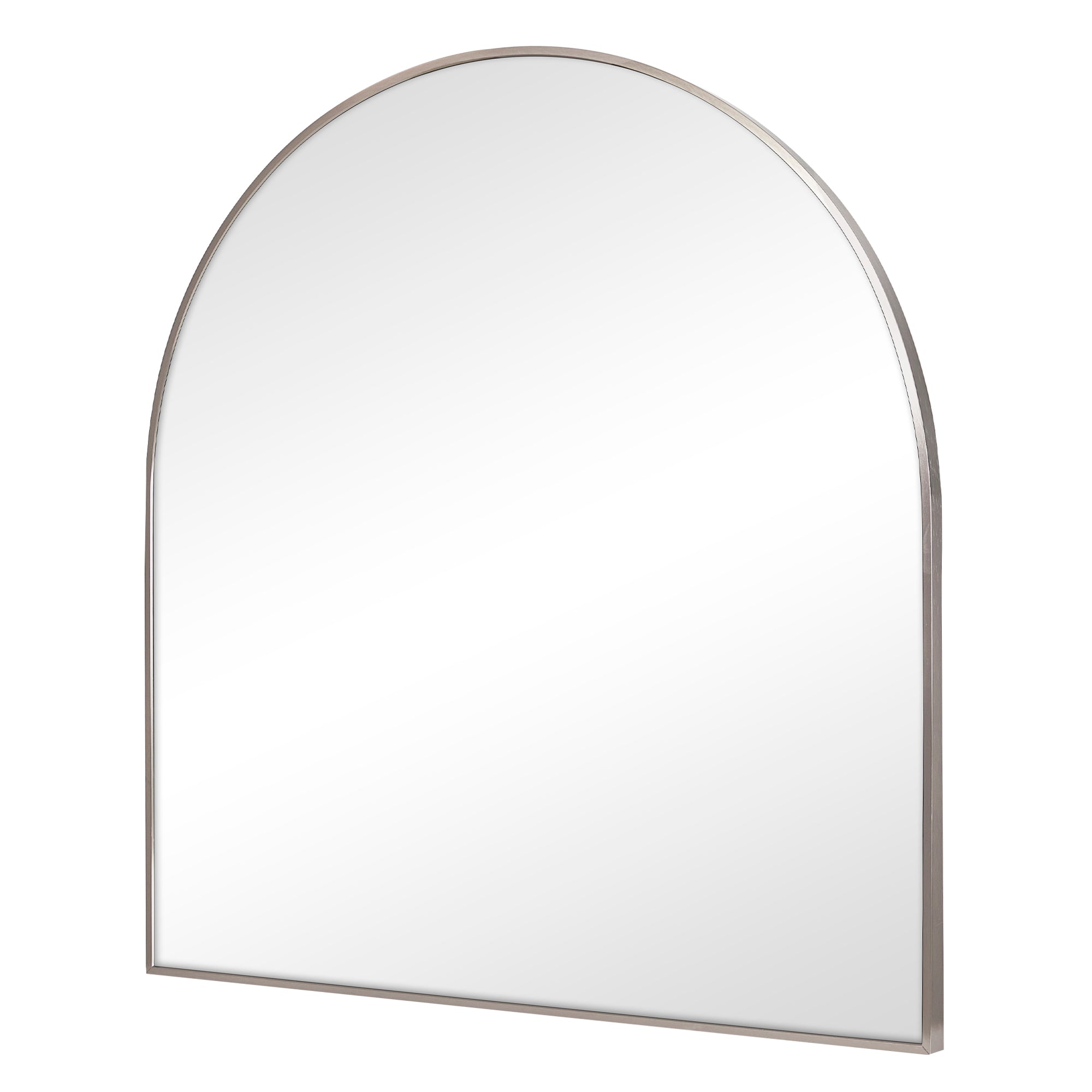 Naomi 85cm Large Arch Mirror Gun Metal Grey