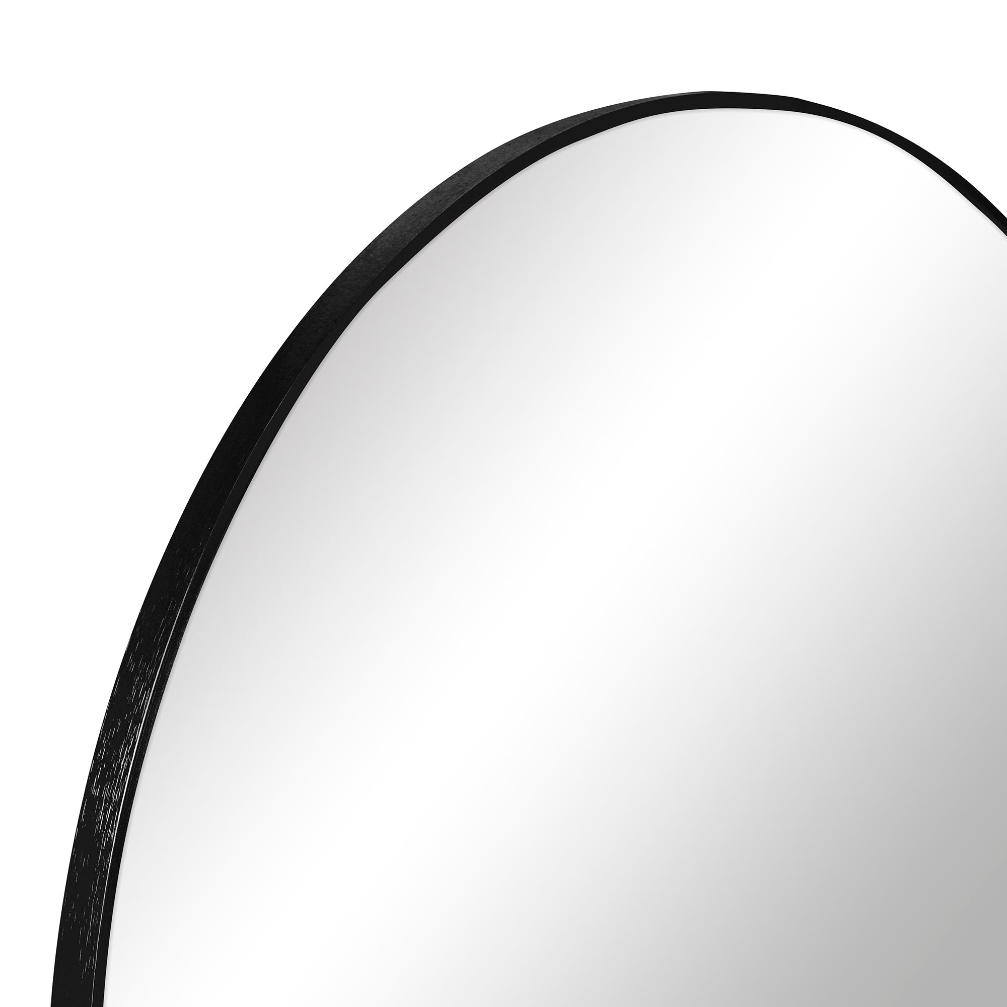 Linda 90cm Round Wall Mirror Black