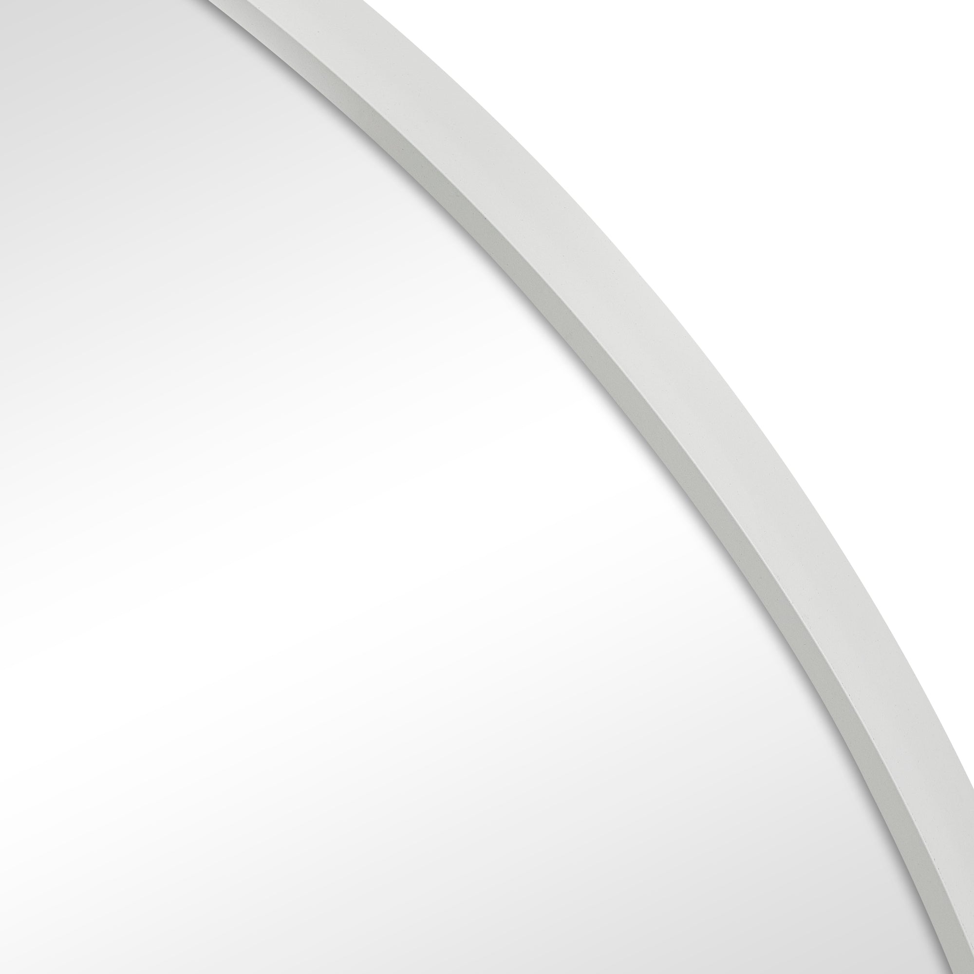 Linda 90cm Round Wall Mirror White