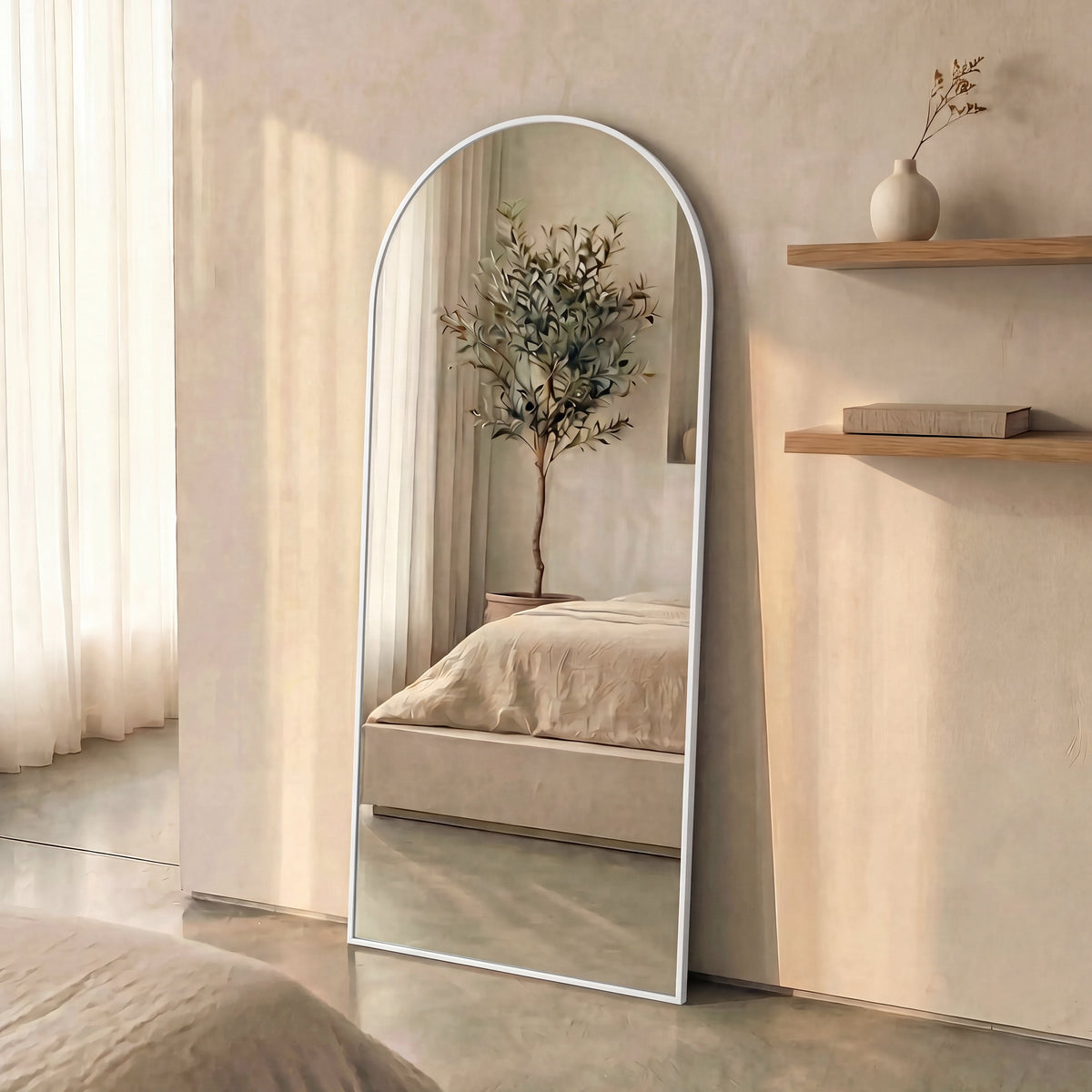 Cindy XL 180cm Arch Mirror White