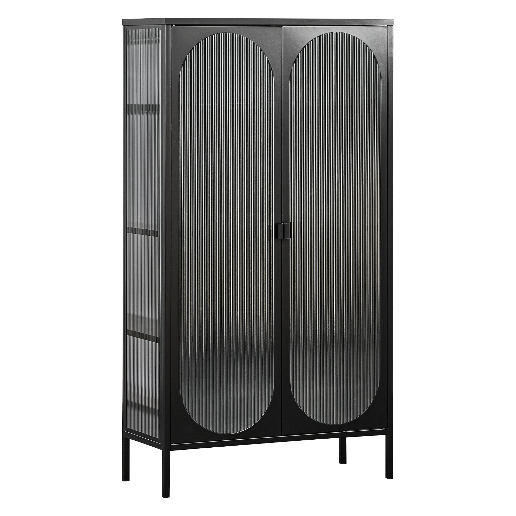 Eve Modern Large Metal Cabinet Black
