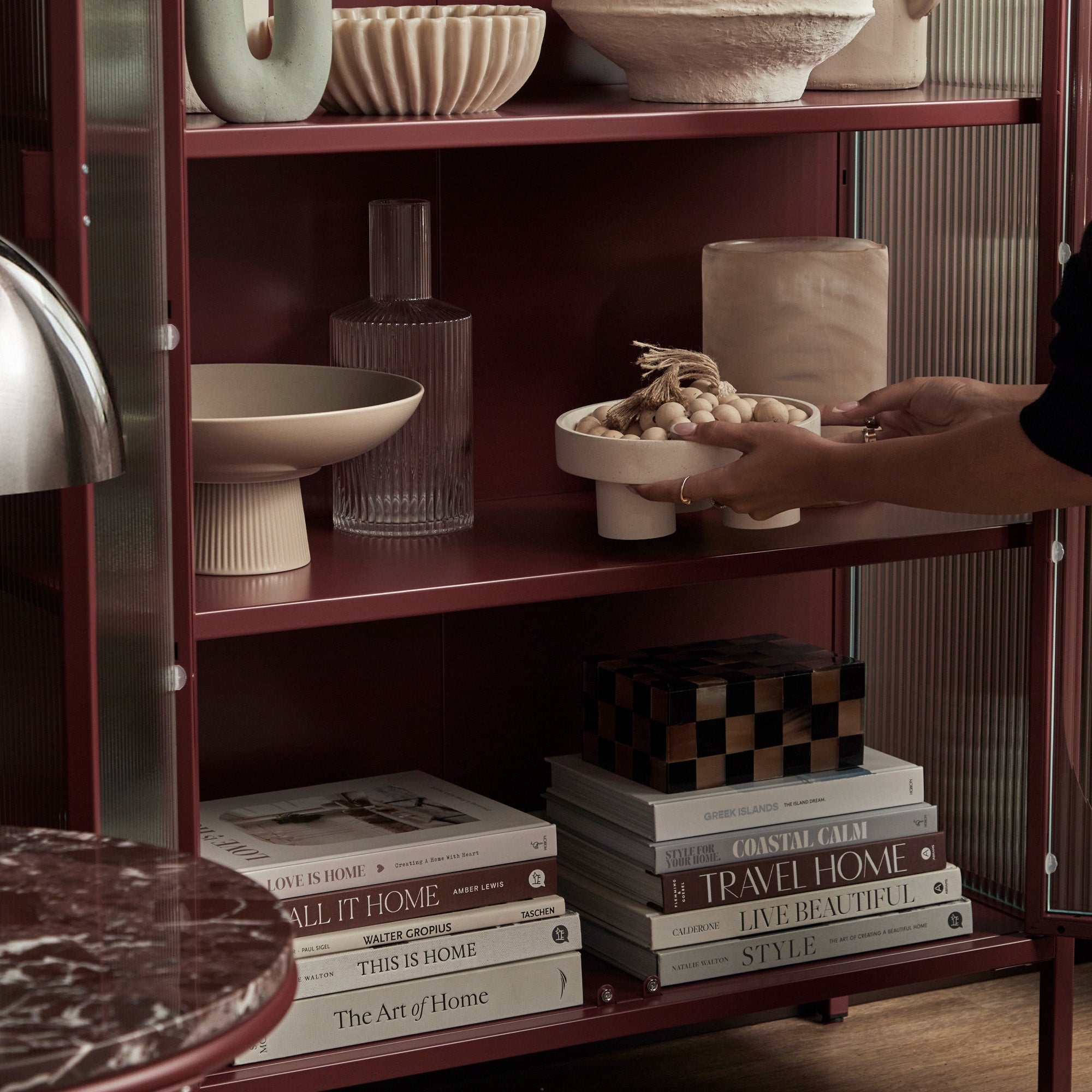 Eve Modern Large Metal Cabinet Wine