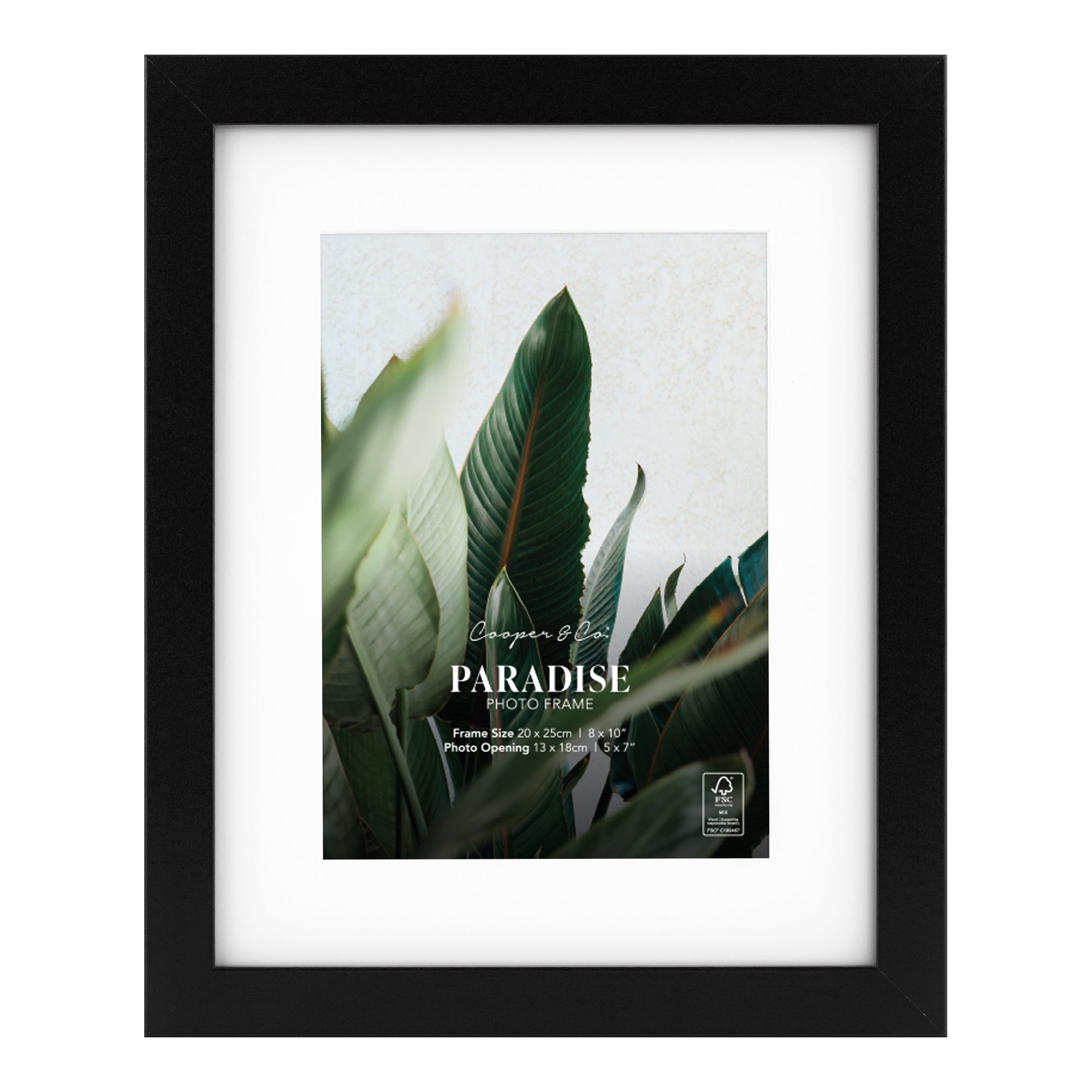 Set Of 4 20x25cm Mat to 13x18cm Premium Paradise Wooden Photo Frame