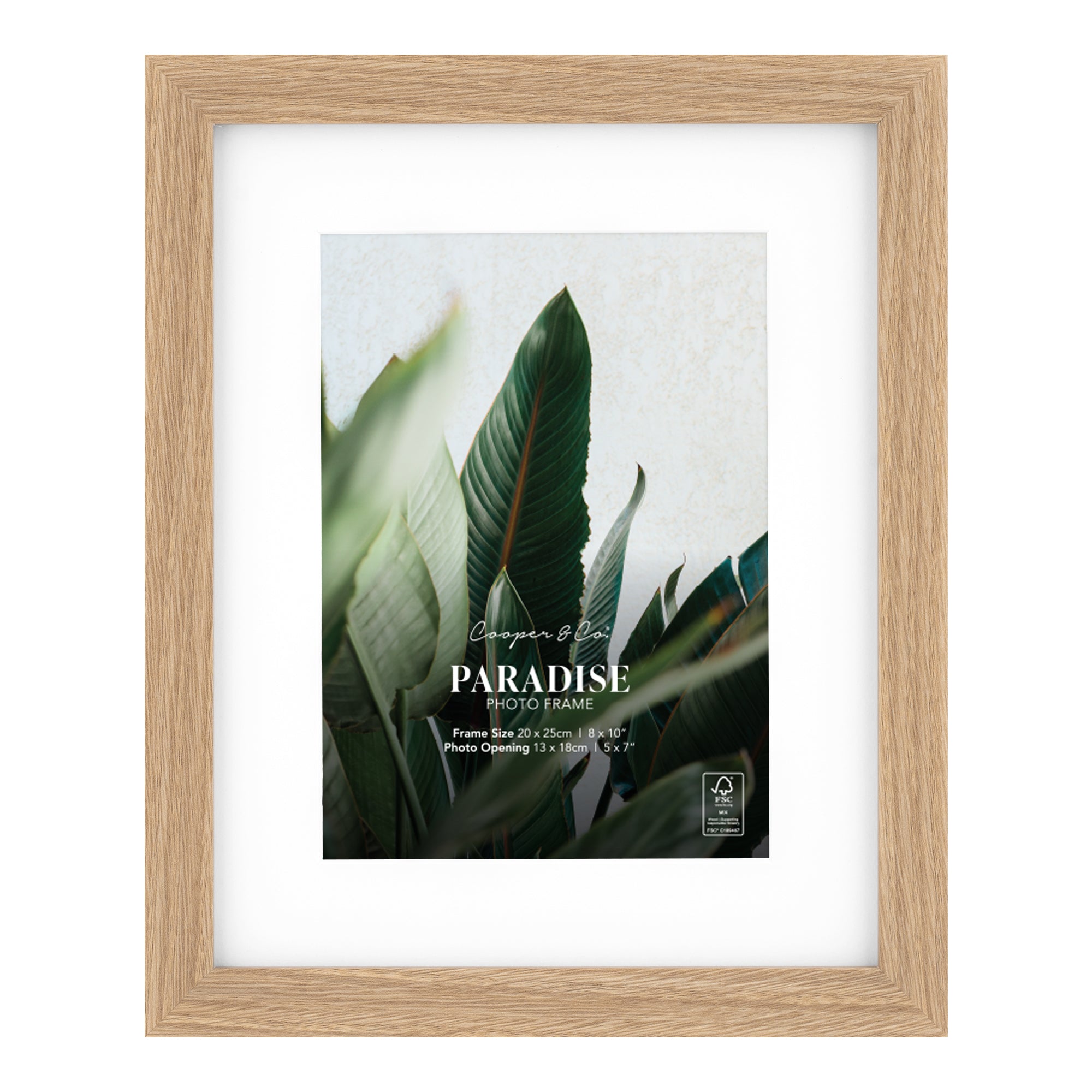 Set Of 4 20x25cm Mat to 13x18cm Premium Paradise Wooden Photo Frame