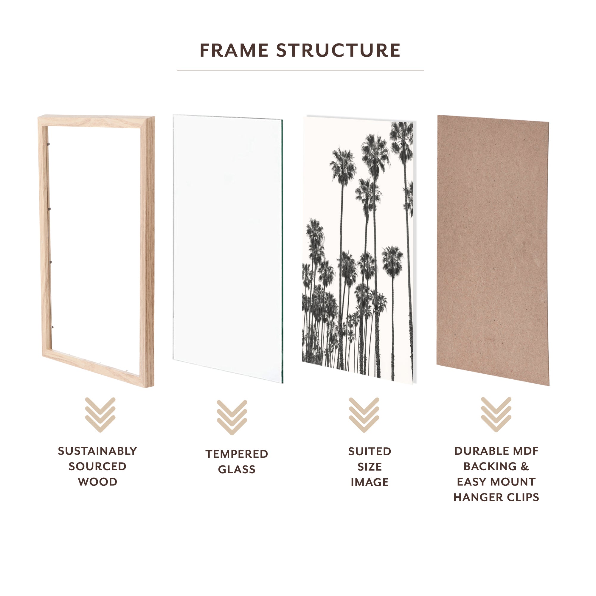 Set Of 2 A3 Premium Paradise Wooden Photo Frame