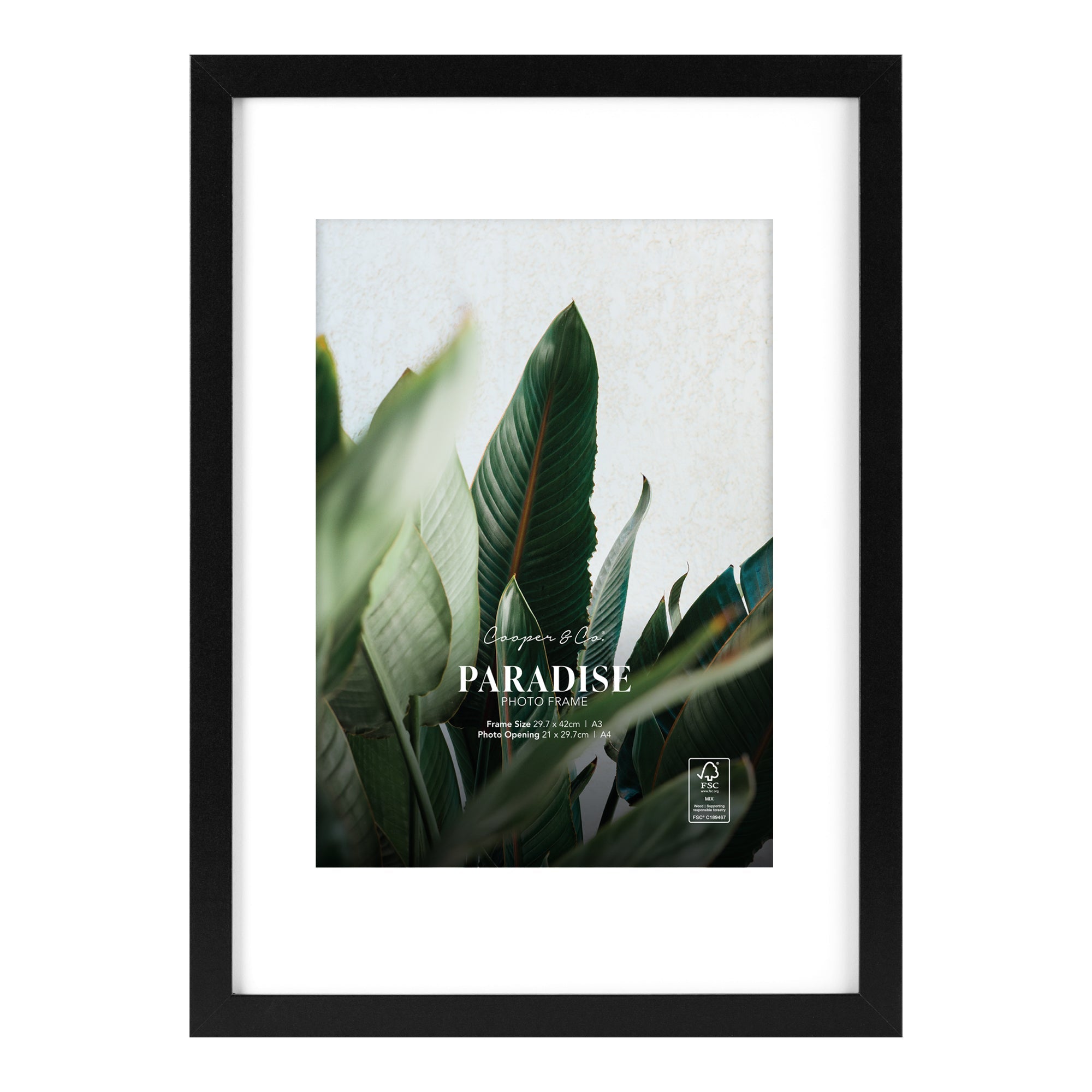 Set Of 2 A3 Mat to A4 Premium Paradise Wooden Photo Frame