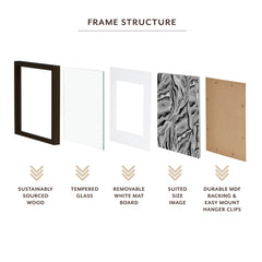 Set Of 2 40x40cm Mat to 30x30cm Premium Paradise Wooden Photo Frame