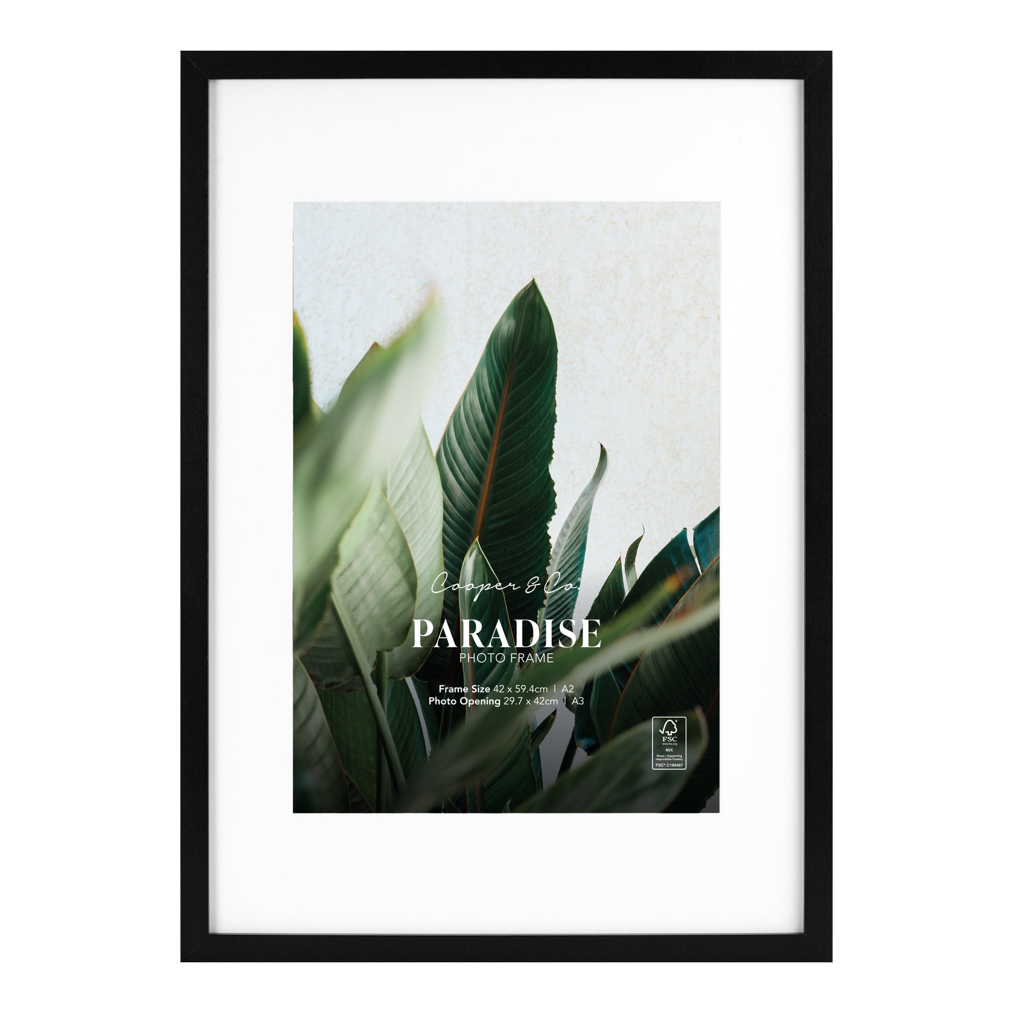 A2 Mat to A3 Premium Paradise Wooden Photo Frame
