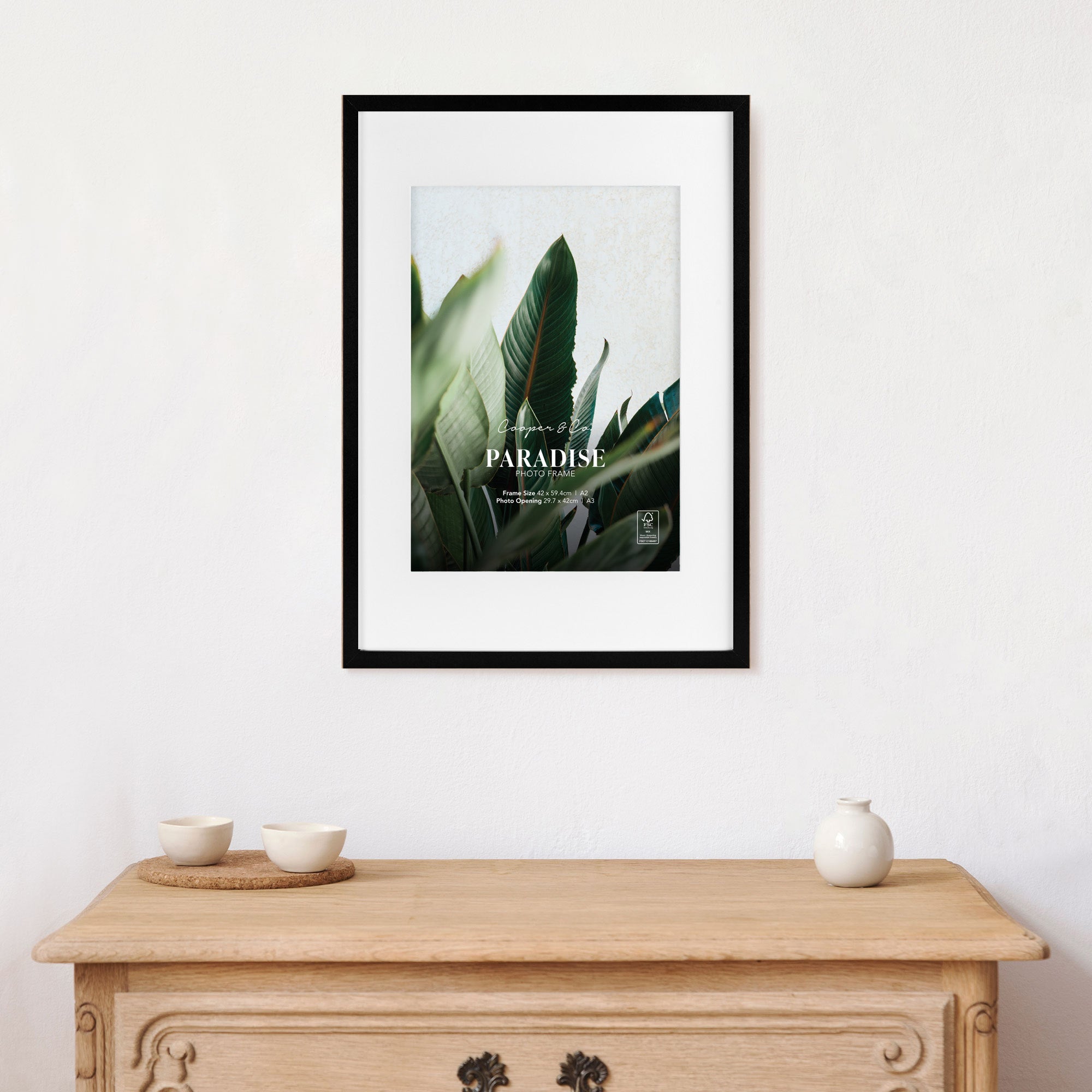 A2 Mat to A3 Premium Paradise Wooden Photo Frame