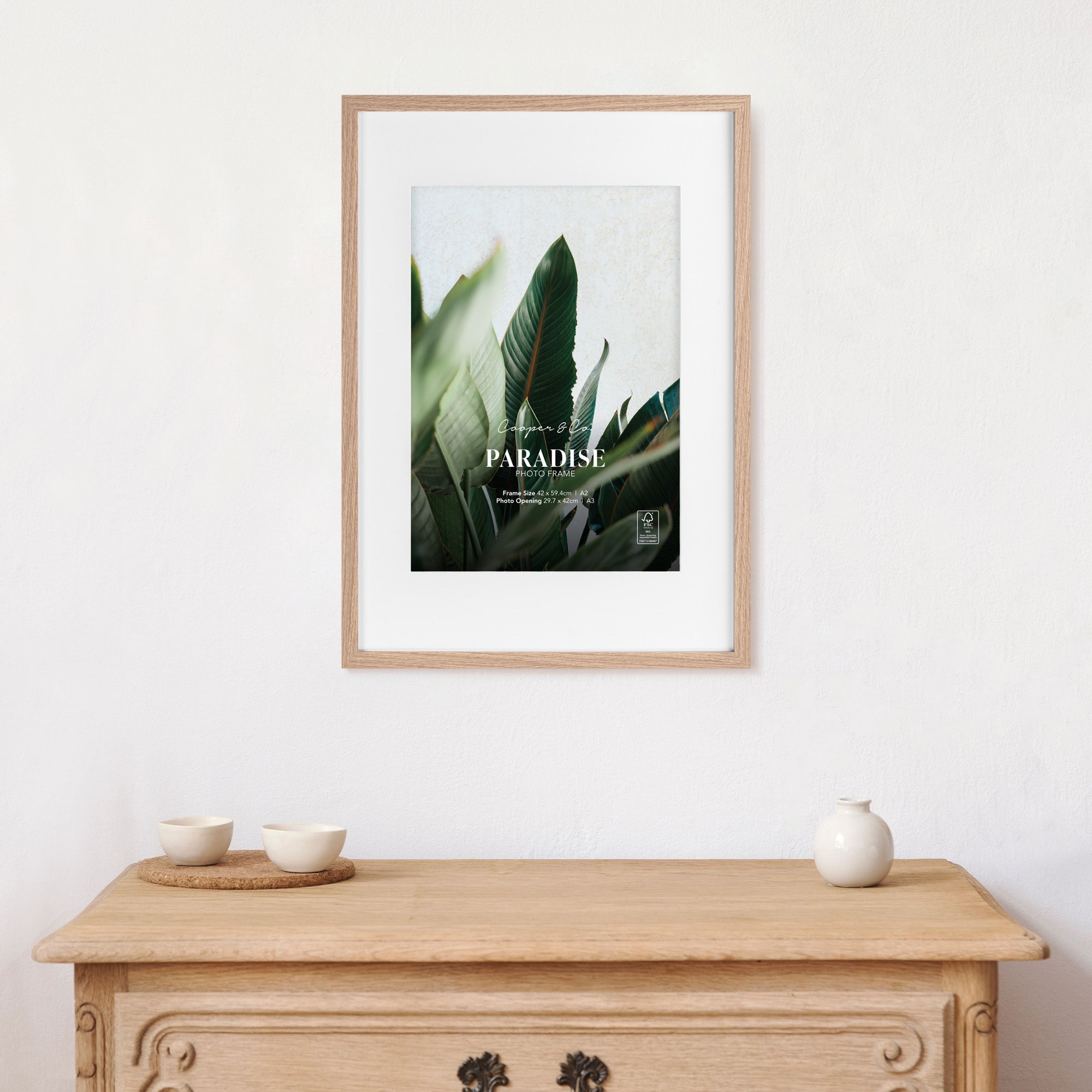 A2 Mat to A3 Premium Paradise Wooden Photo Frame