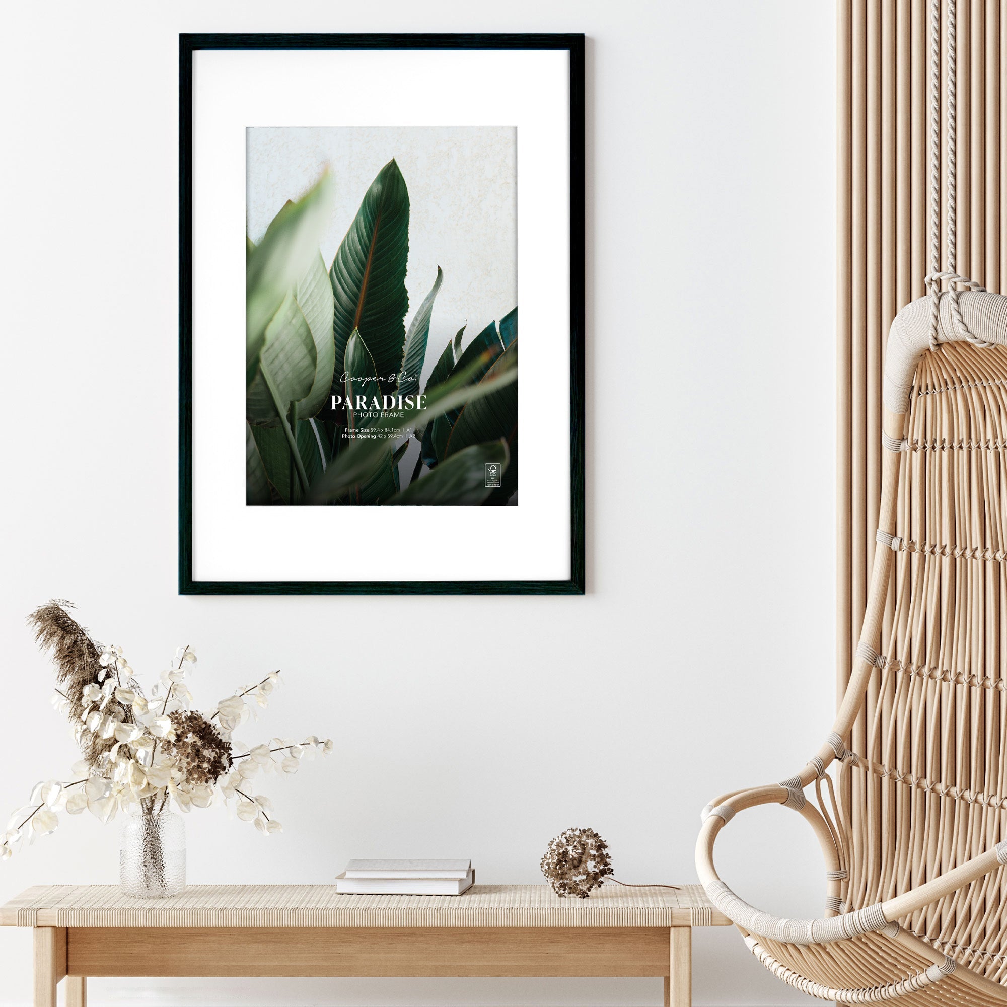 A1 Mat to A2 Premium Paradise Wooden Photo Frame