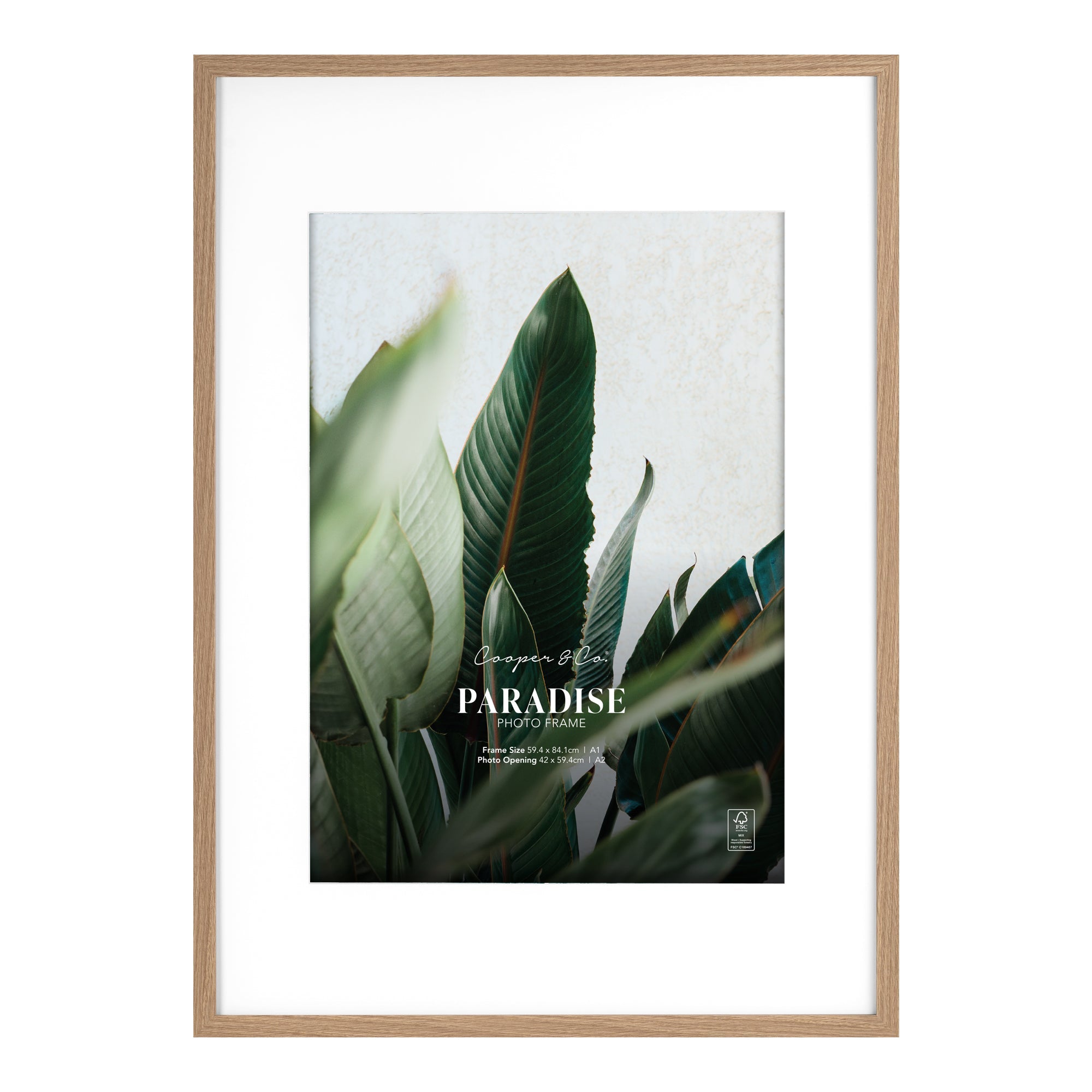 A1 Mat to A2 Premium Paradise Wooden Photo Frame