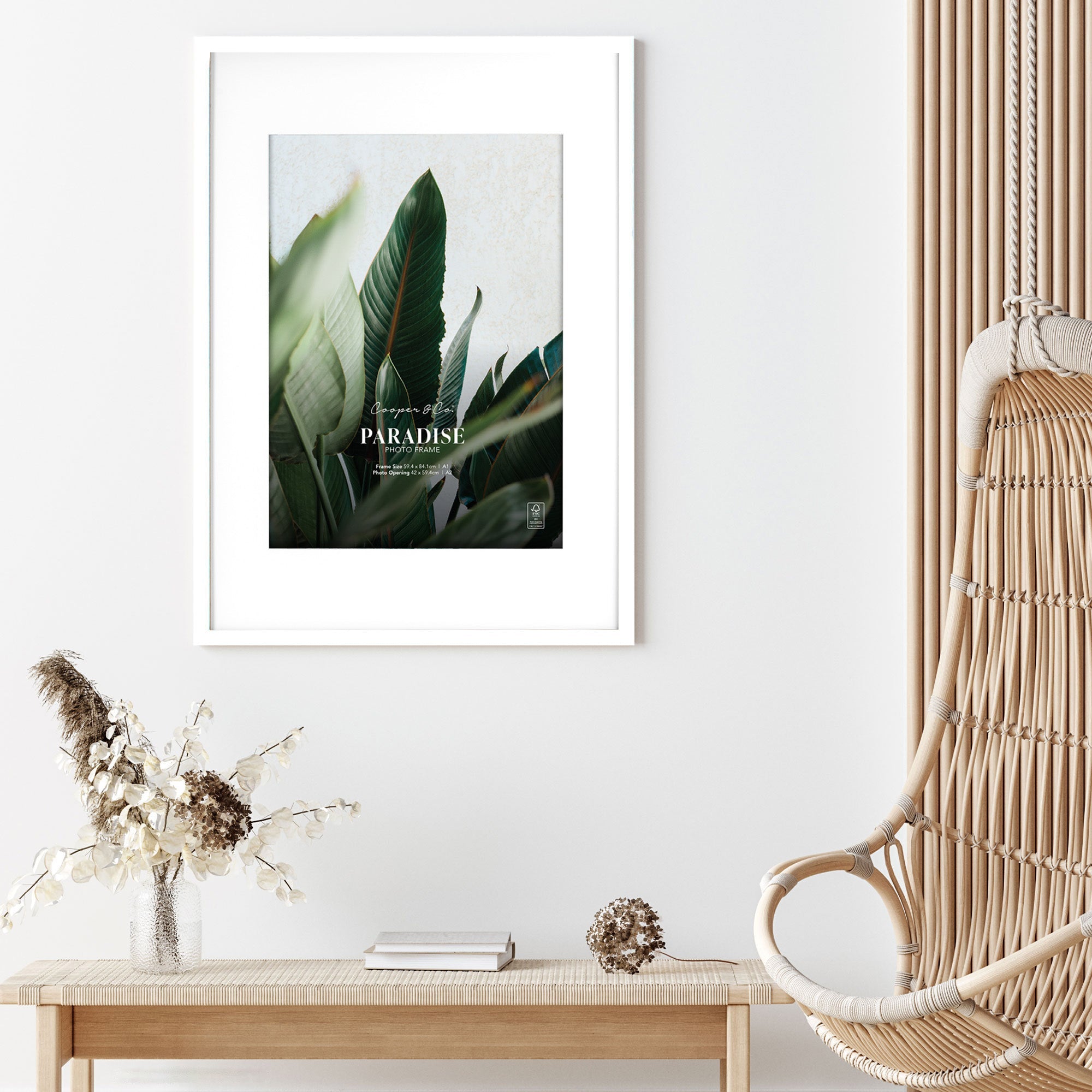 A1 Mat to A2 Premium Paradise Wooden Photo Frame