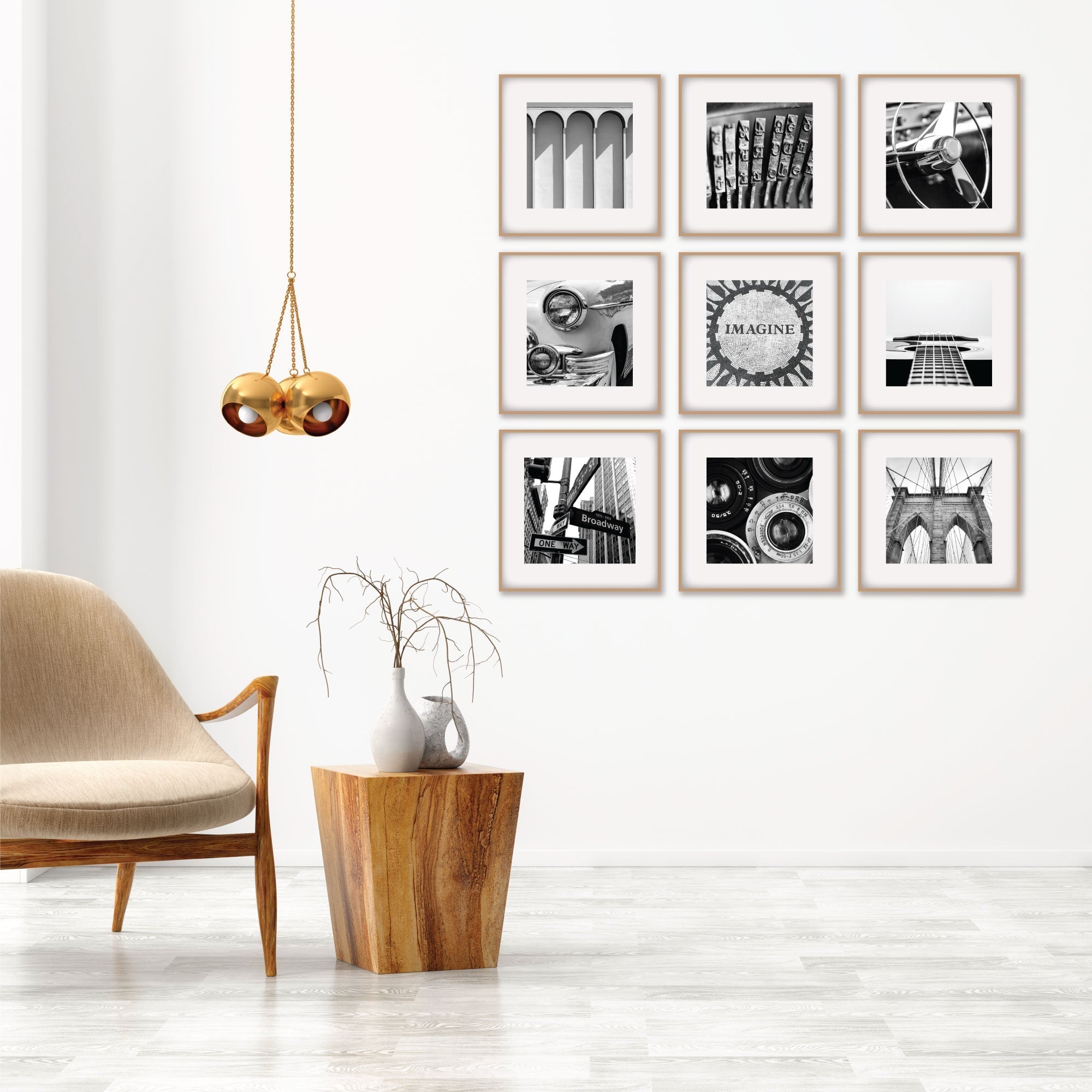 Pack Of 9 Square Frame
