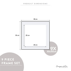 Pack Of 9 Square Frame