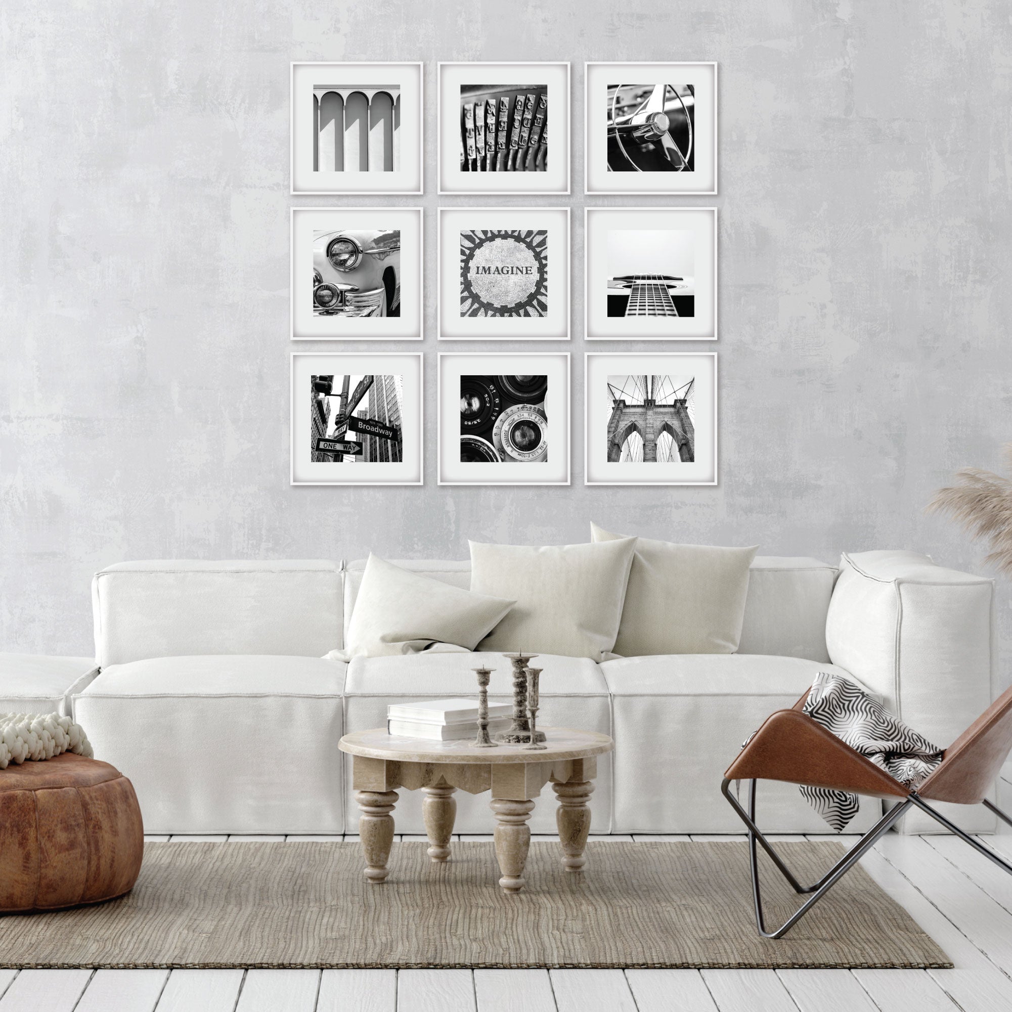 Pack Of 9 Square Frame