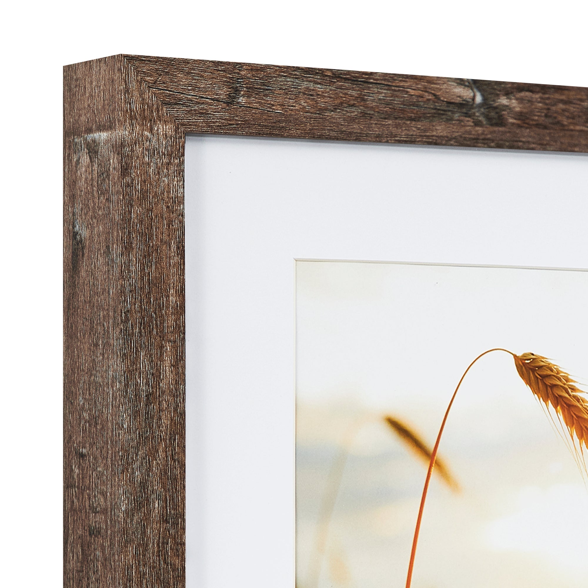Set Of 2 40x40cm Mat to 30x30cm Premium Rustic Wooden Photo Frame