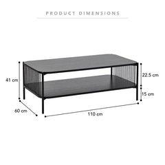 Marina Rectangle Coffee Table Black