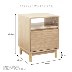 Emerson Bedside Table Natural (Set of 2)