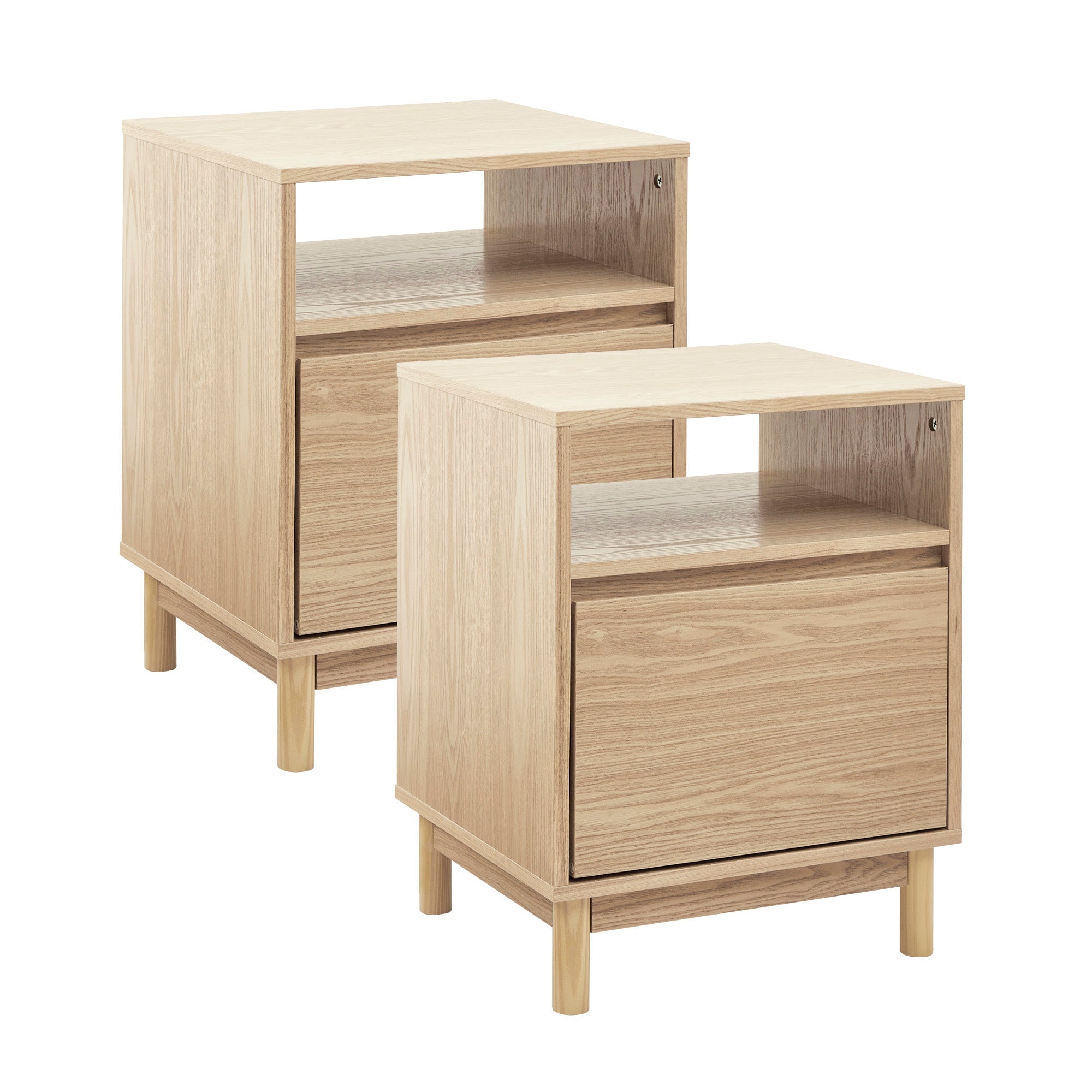 Emerson Bedside Table Natural (Set of 2)