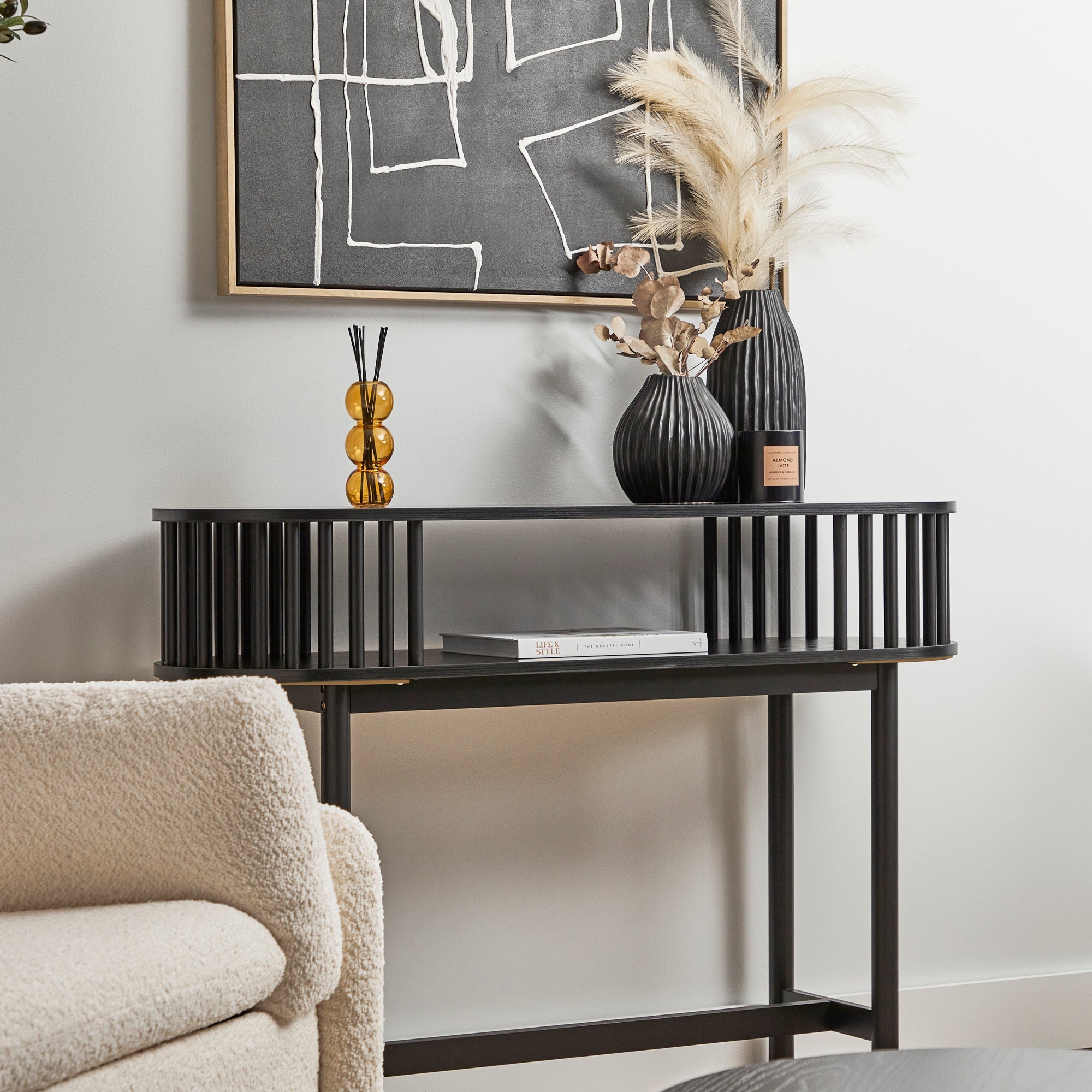 Halo Console Table Black (110cm)