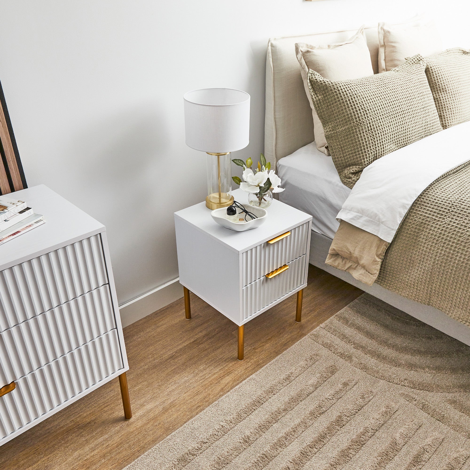 Indy Bedside Table White