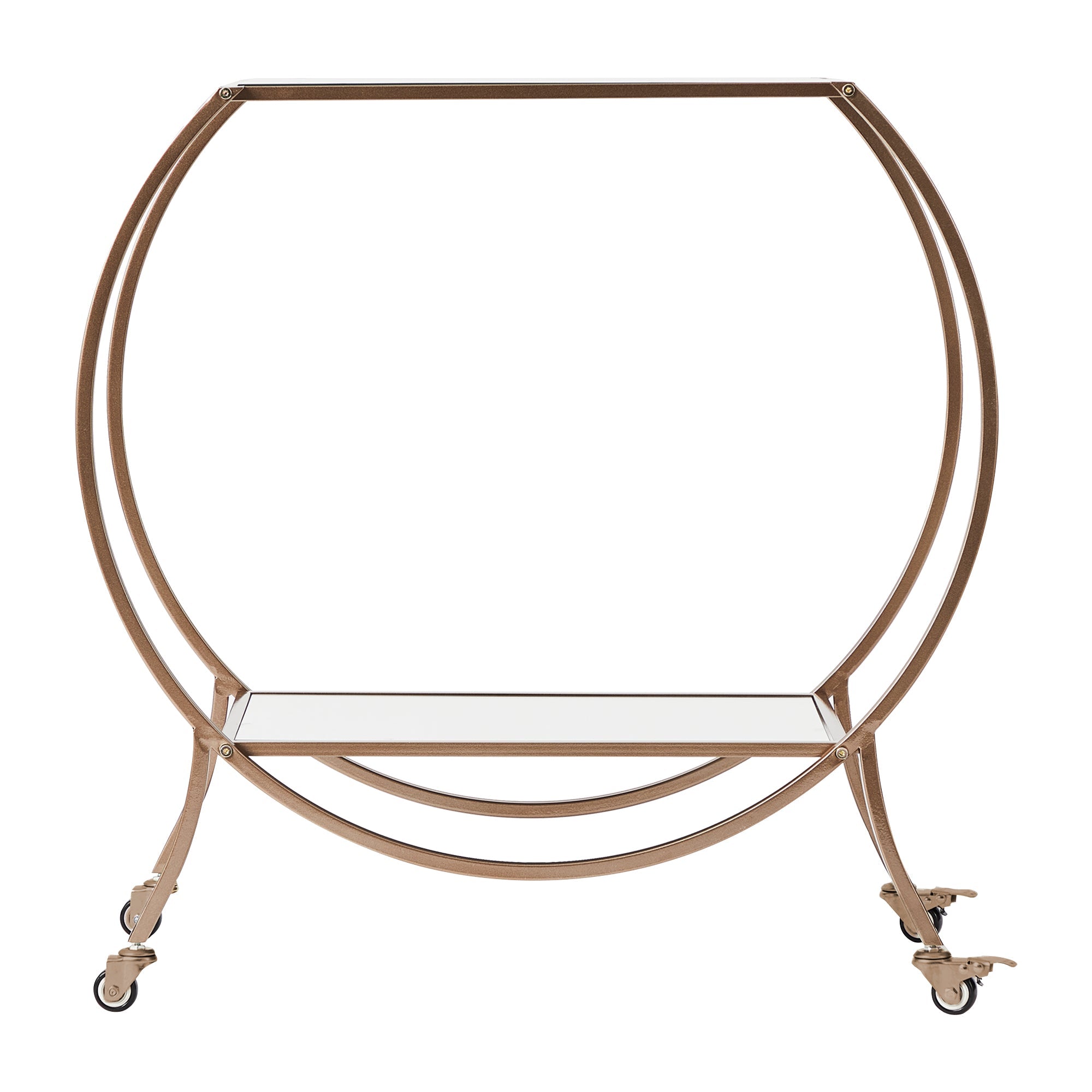 Oliver 86cm Steel Arch Bar Cart Brass